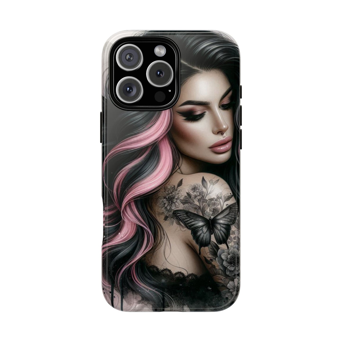 Butterfly Noir – Gothic Beauty & Inked Elegance Mobile Cover