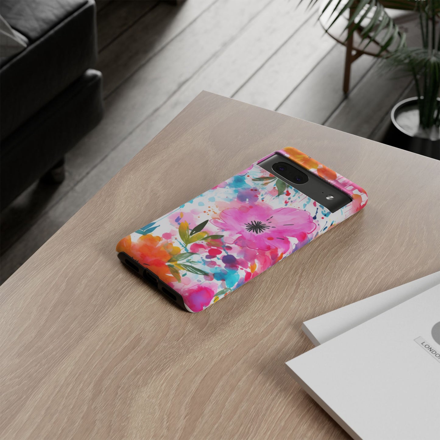 Vibrant Watercolor Floral Phone Case – Artistic & Colorful Design