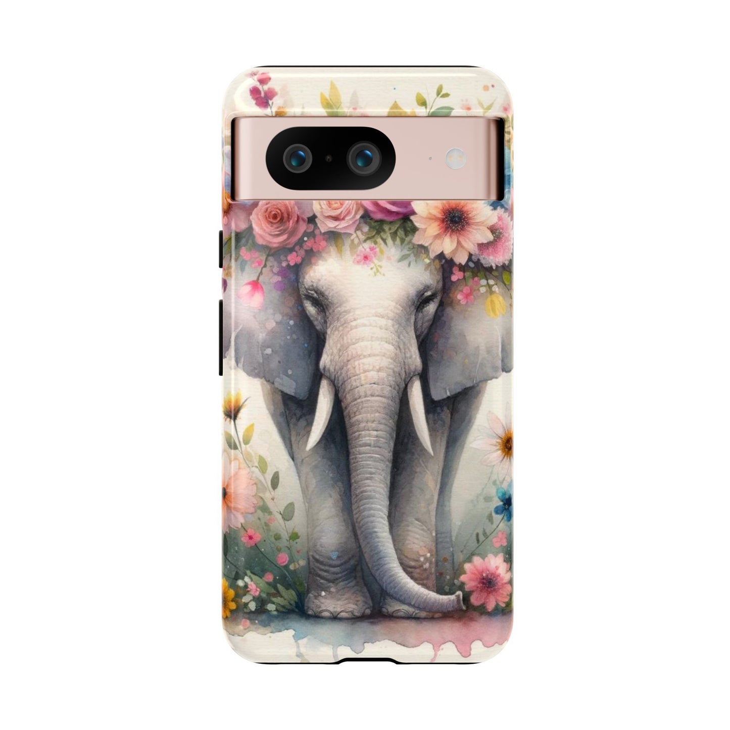 Watercolor Floral Elephant Mobile Cover – Dreamy Artistic Design