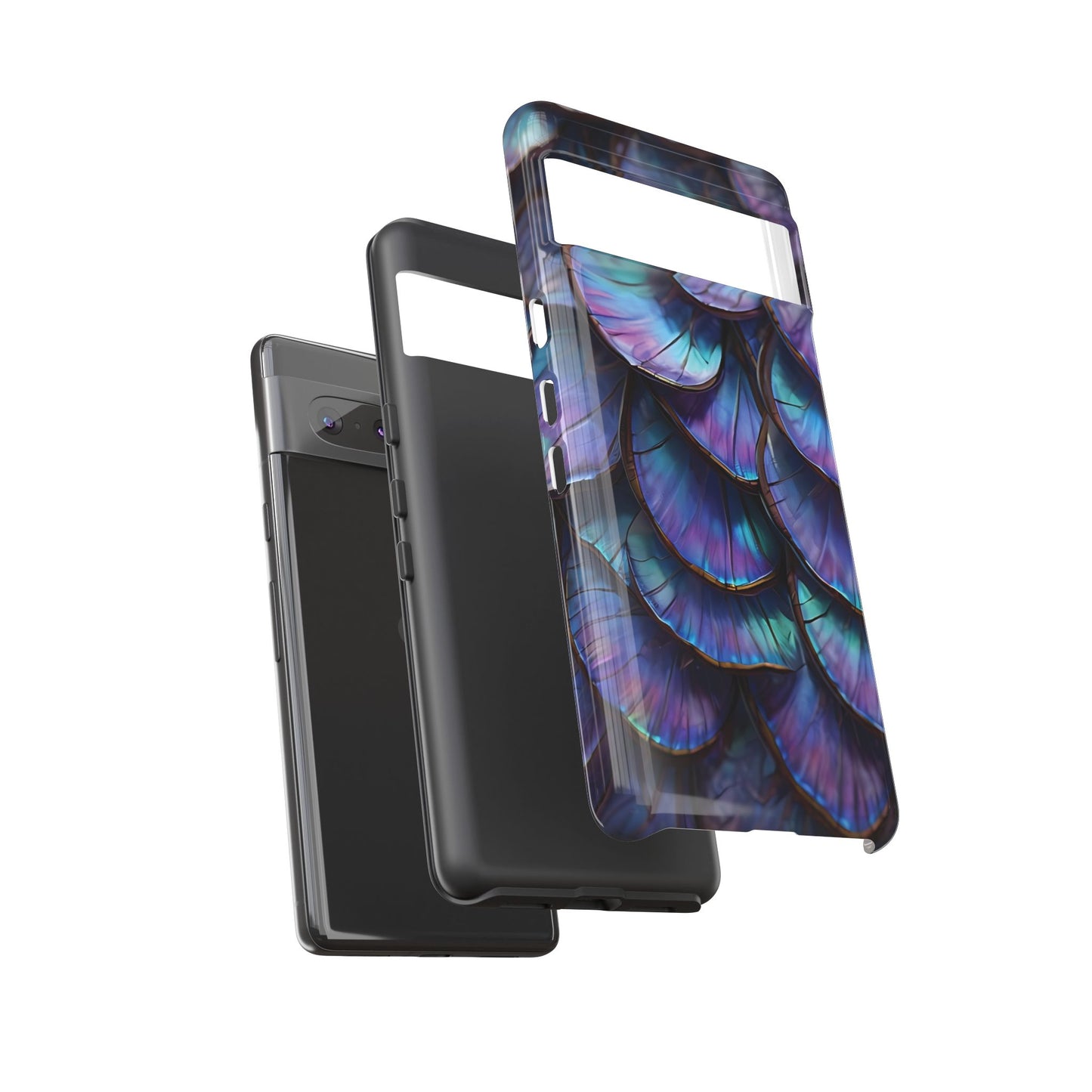 Abstract Macro Shot of Iridescent Butterfly Fish Scales Phone Case Design