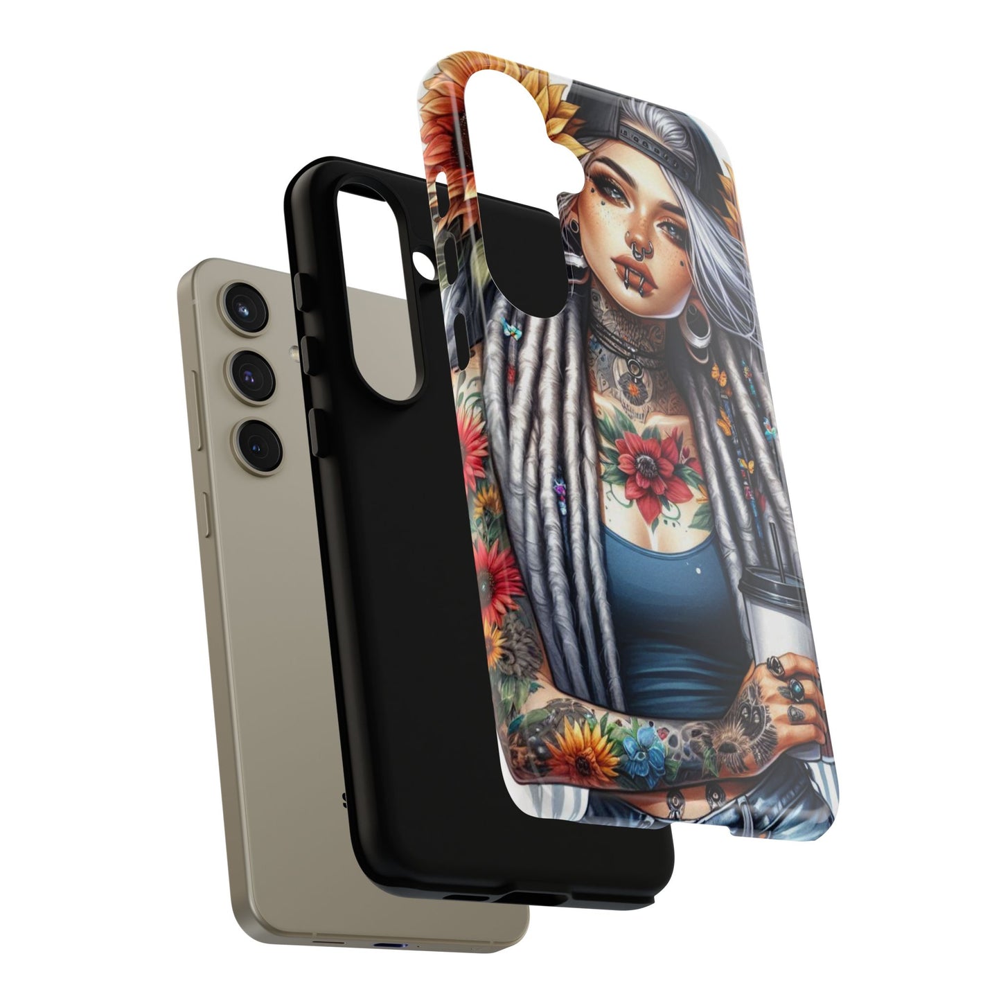 Sunflower Queen – Boho Rebel Tattoo Mobile Cover