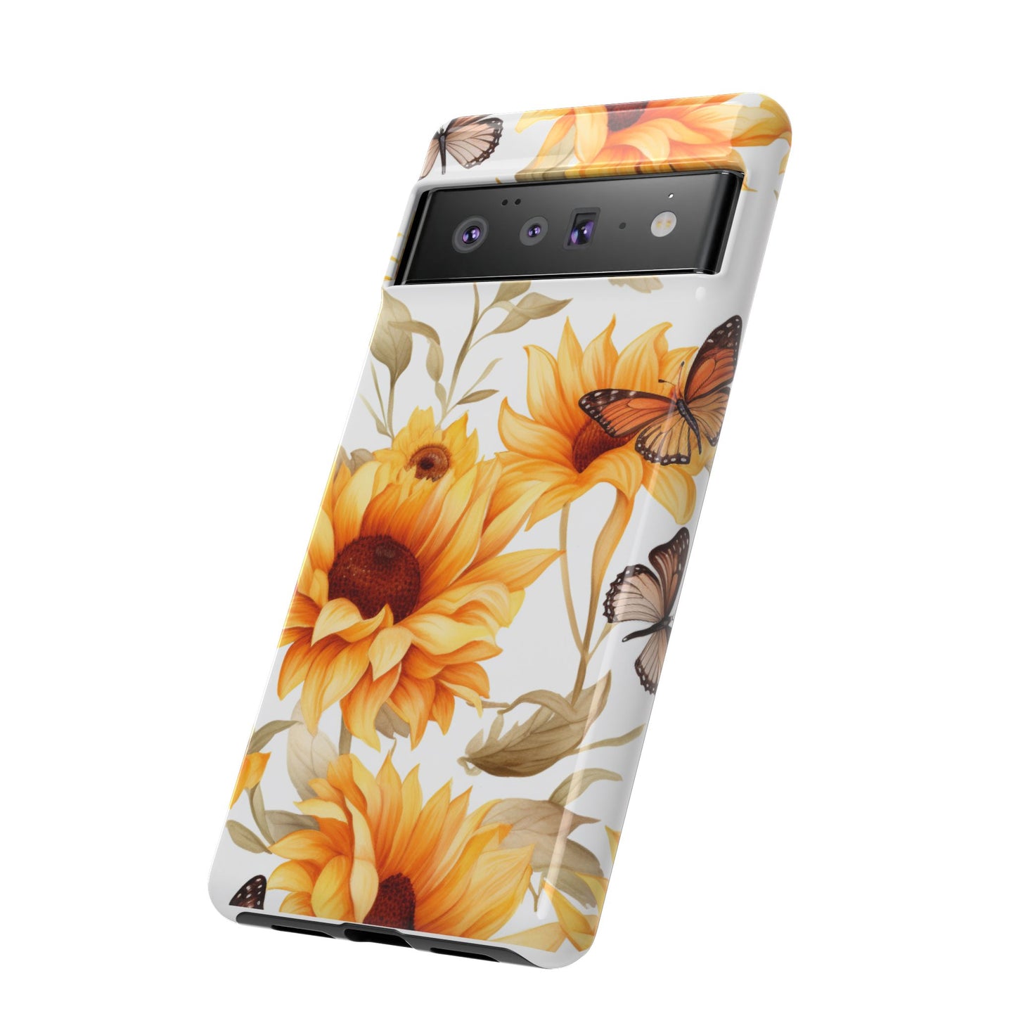 Sunflower & Butterfly Aesthetic Mobile Case – Bright & Nature-Inspired