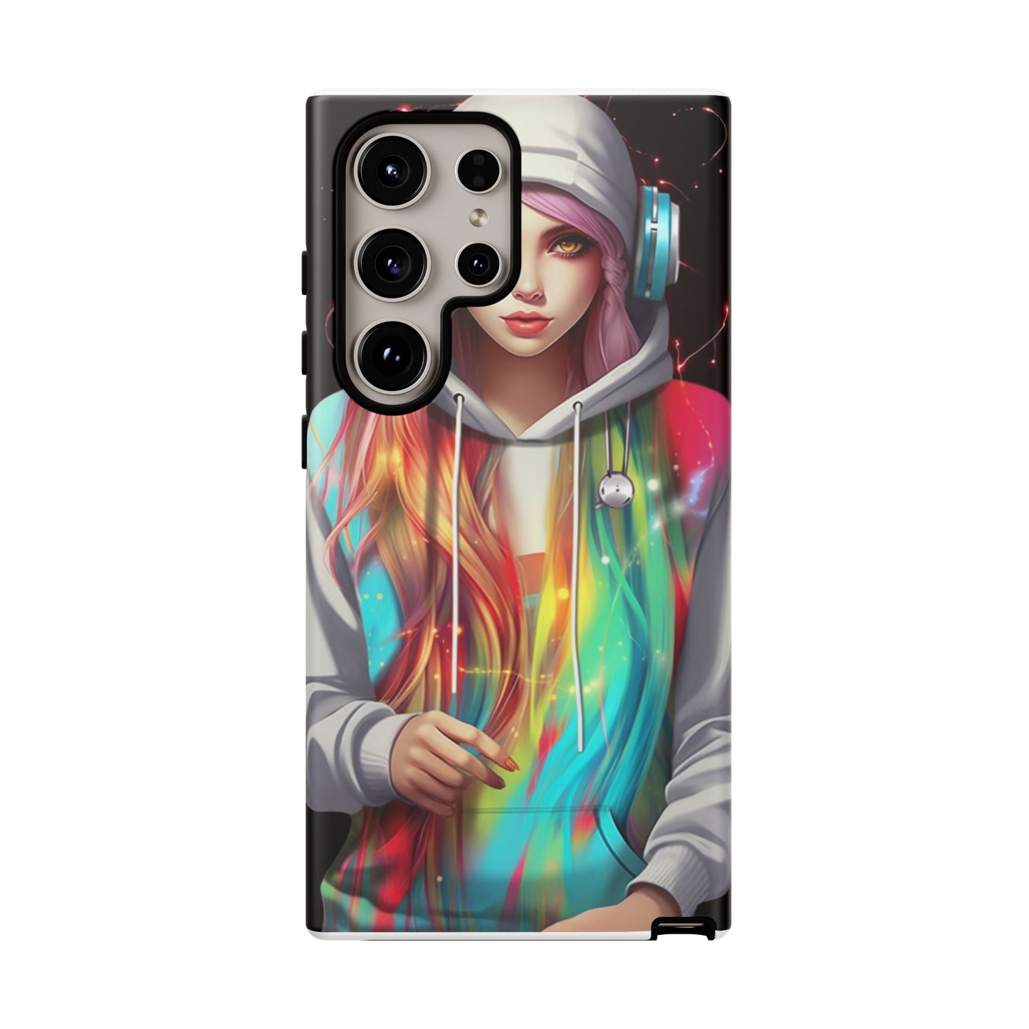 Anime Girl Phone Case - Cute Aesthetic Cover for iPhone, Samsung & Google Pixel, Girly Phone Case, Kawaii Phone Case, Anime Lover Gift