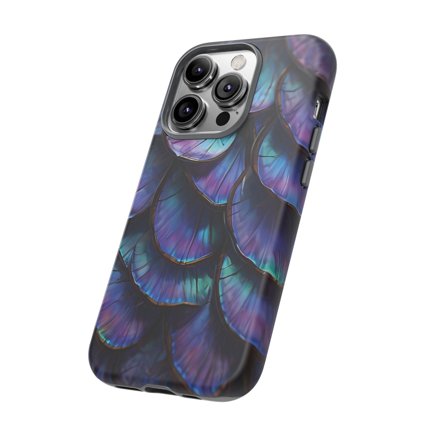Abstract Macro Shot of Iridescent Butterfly Fish Scales Phone Case Design