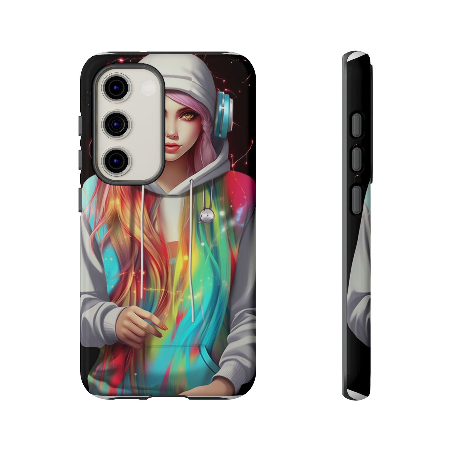 Anime Girl Phone Case - Cute Aesthetic Cover for iPhone, Samsung & Google Pixel, Girly Phone Case, Kawaii Phone Case, Anime Lover Gift