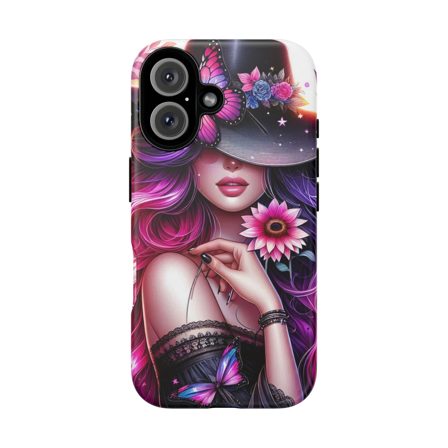 Celestial Charm – Cosmic Cowgirl & Butterfly Magic Mobile Cover