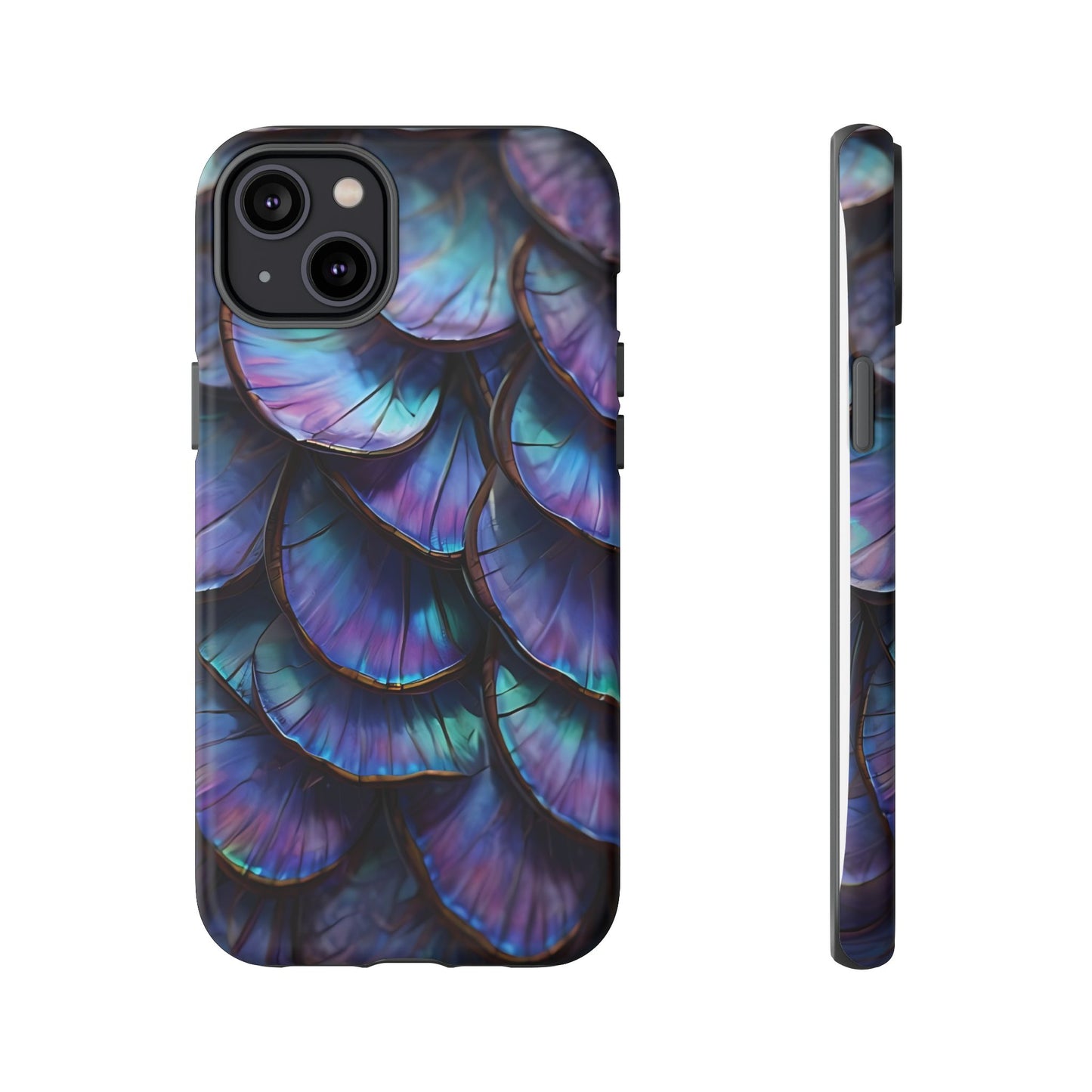 Abstract Macro Shot of Iridescent Butterfly Fish Scales Phone Case Design