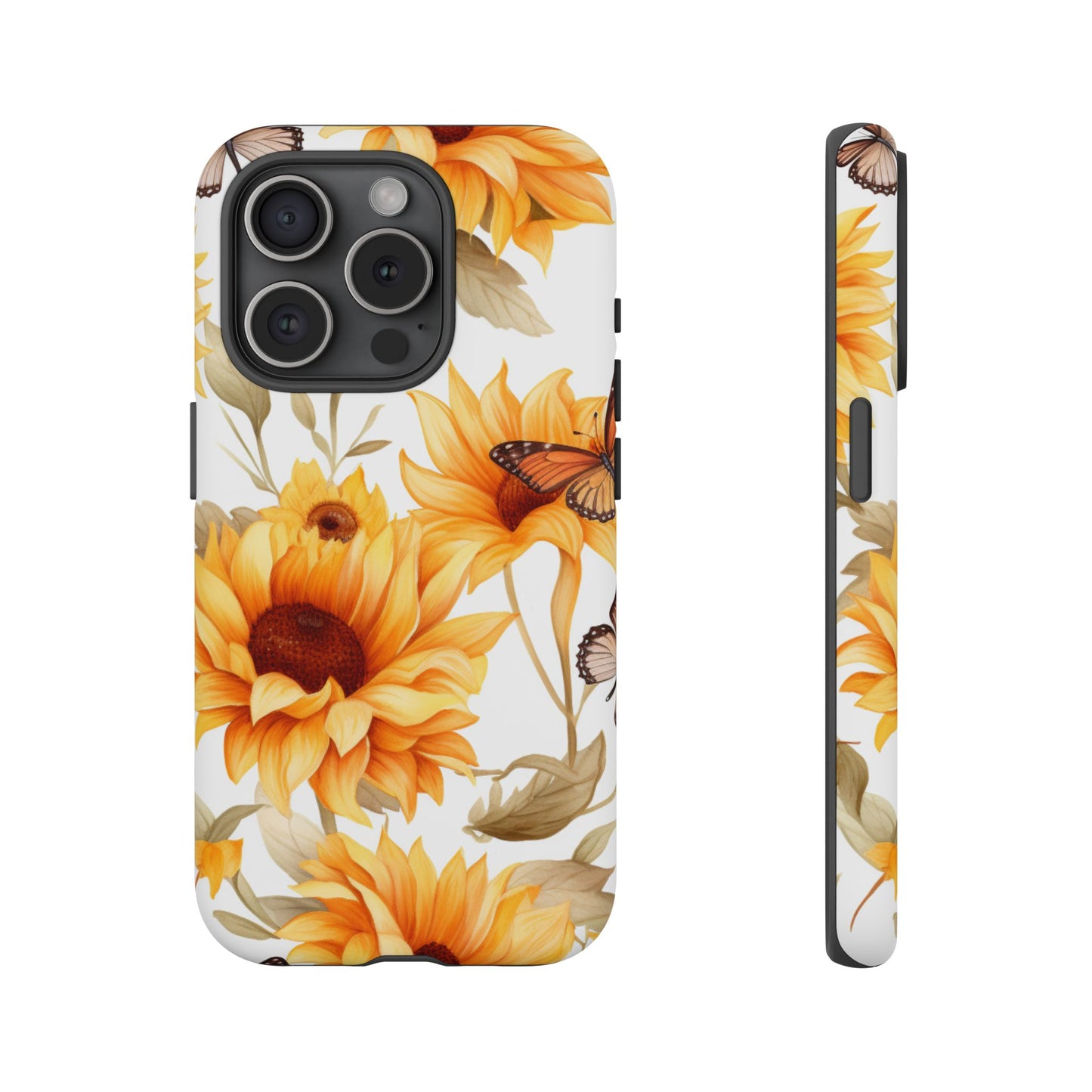 Sunflower & Butterfly Aesthetic Mobile Case – Bright & Nature-Inspired