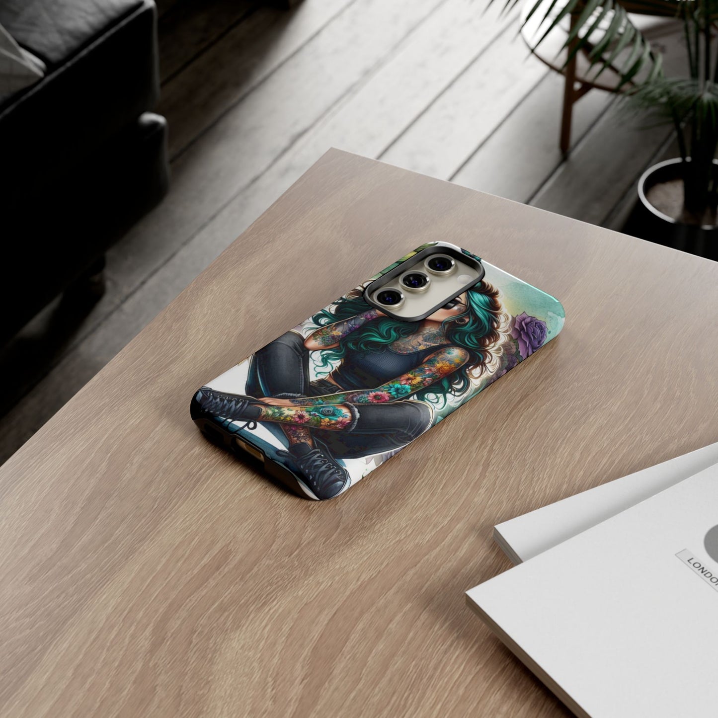 Urban Wildflower – Edgy Tattooed Beauty Mobile Cover