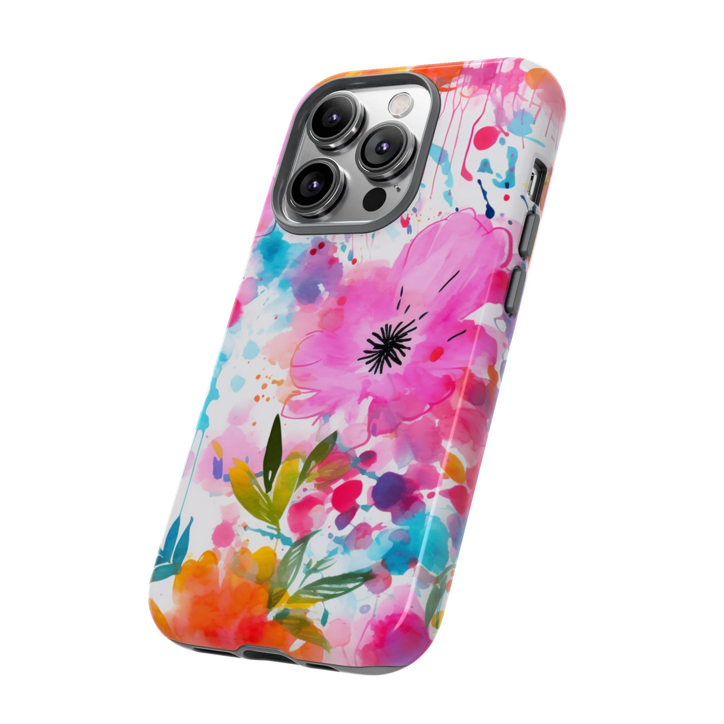 Vibrant Watercolor Floral Phone Case – Artistic & Colorful Design