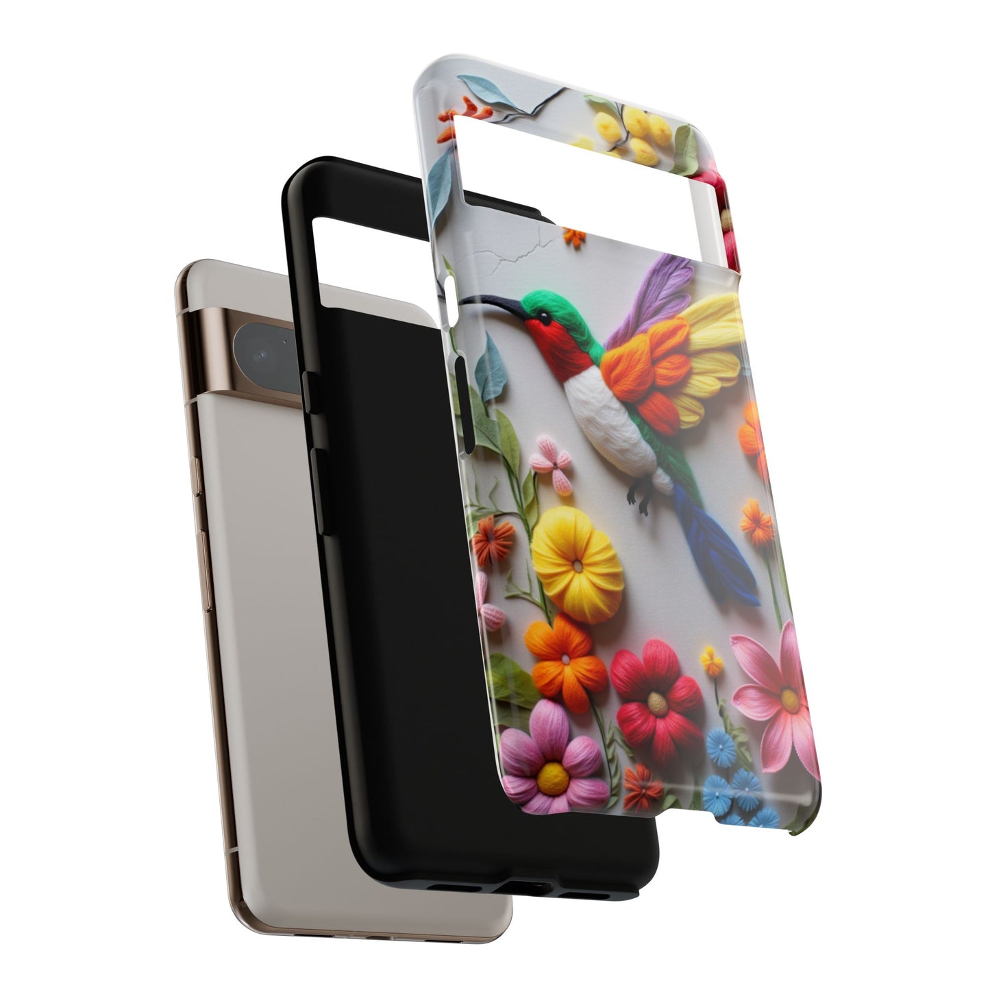 Elegant Hummingbird with Floral Mosaic Design | Nature's Artistic Vibes | Pixel 8 pro