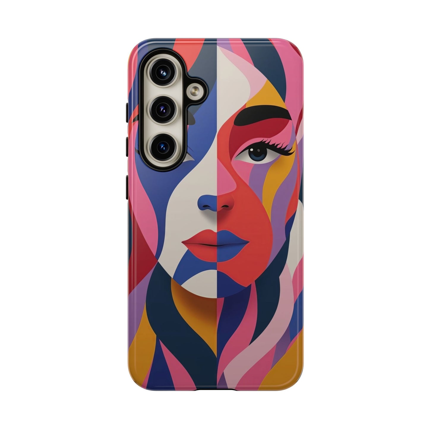 Abstract Portrait Phone Case - Vibrant Colors for iPhone, Google Pixel, and Samsung