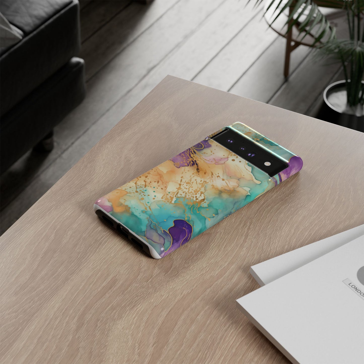 Golden Aura Abstract Watercolor Mobile Case