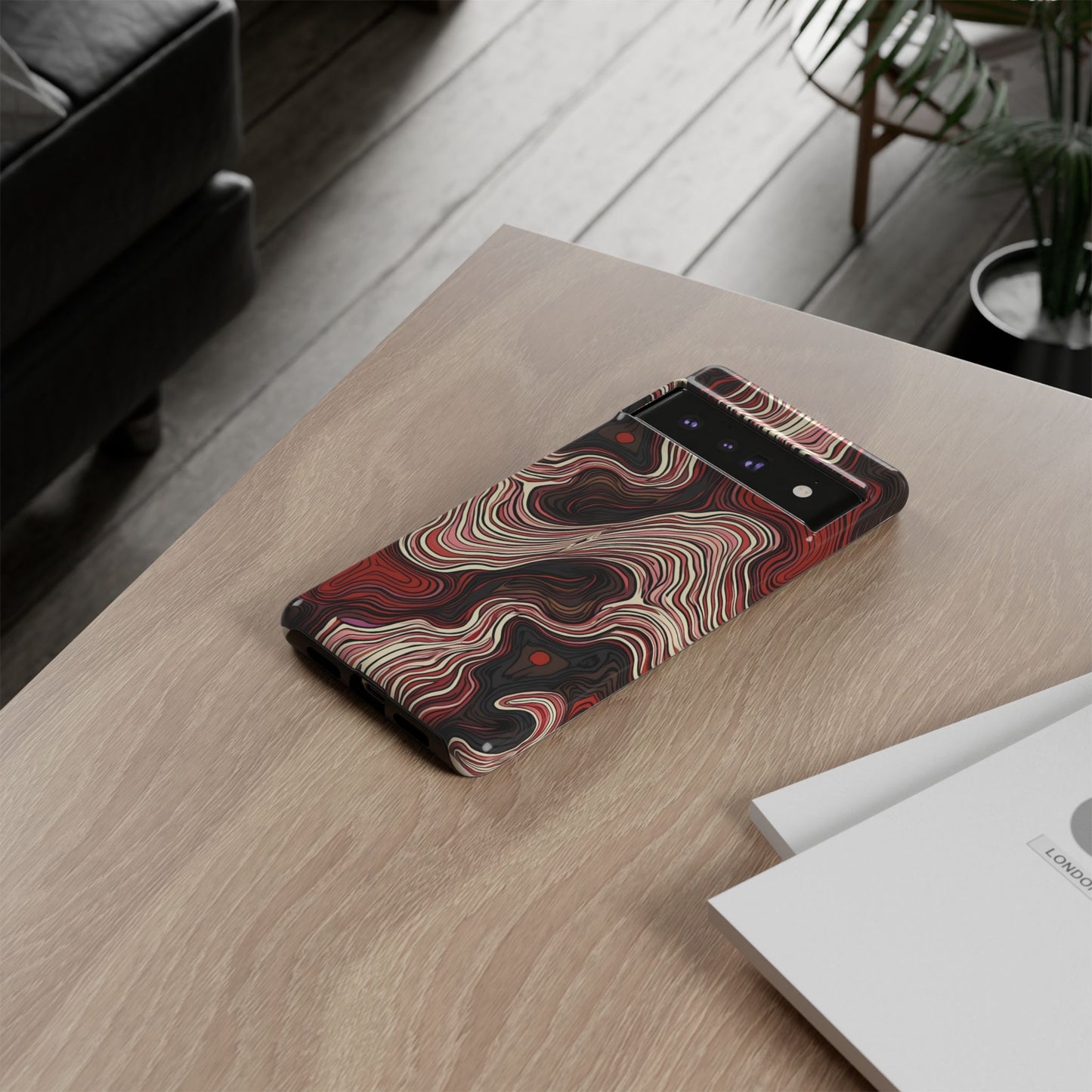 Abstract wavy illusion with swirling lines | Pattern Design