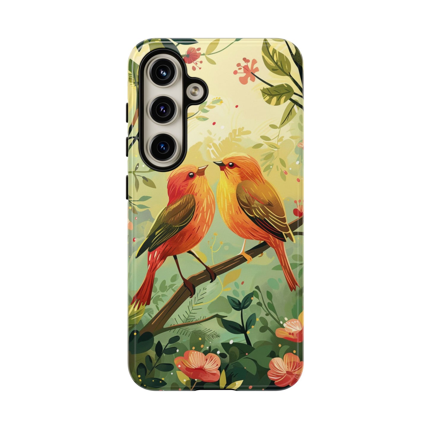 Floral Birds Phone Case β Elegant Nature-Inspired Design for iPhone, Samsung & Google Pixel
