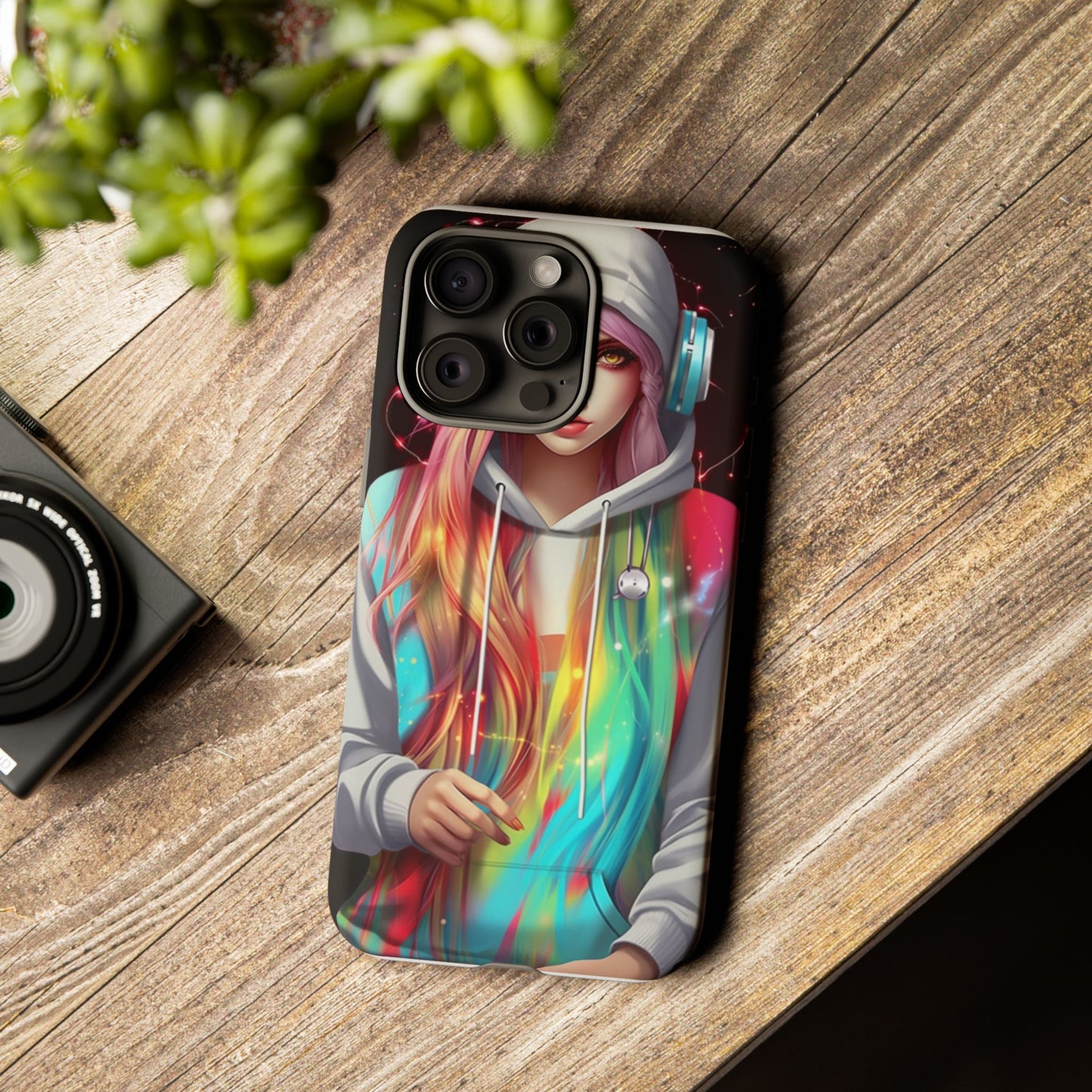 Anime Girl Phone Case - Cute Aesthetic Cover for iPhone, Samsung & Google Pixel, Girly Phone Case, Kawaii Phone Case, Anime Lover Gift