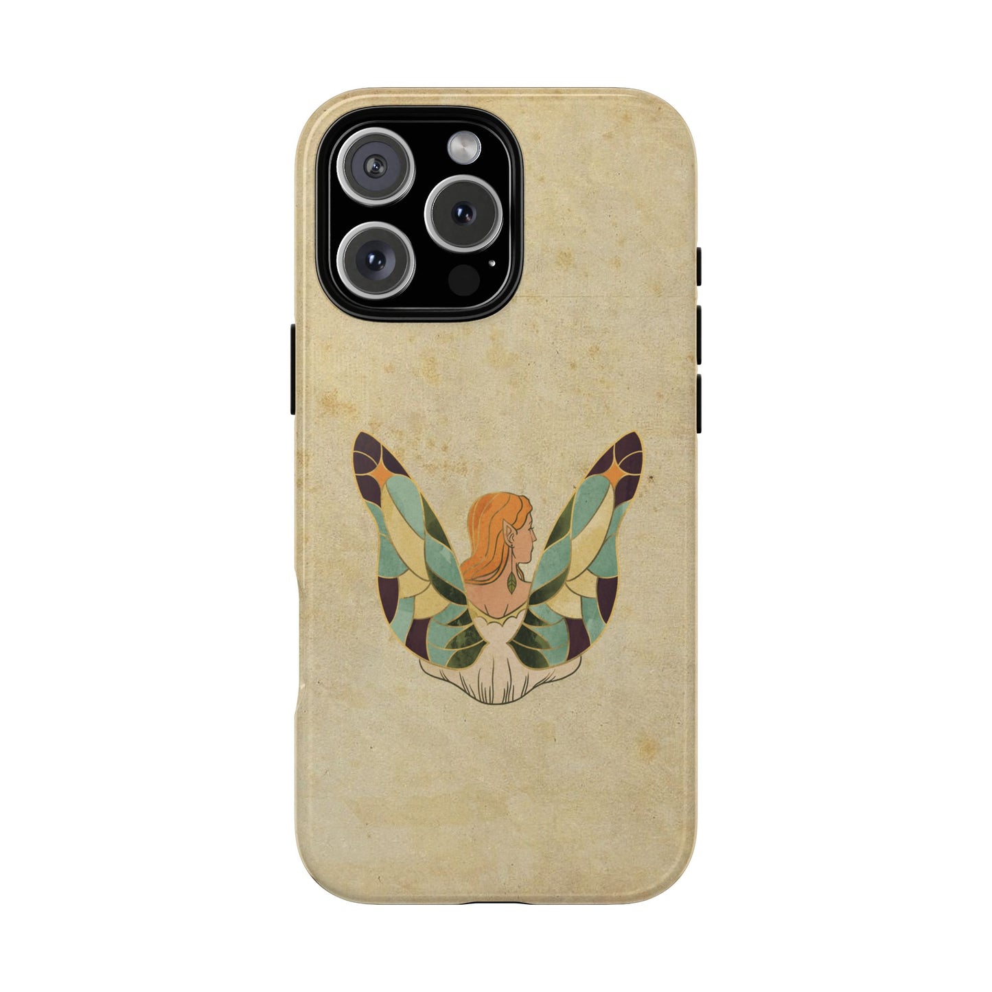 Minimal Vintage Butterfly Woman Phone Case – Aesthetic Retro Art for iPhone, Samsung & Google Pixel
