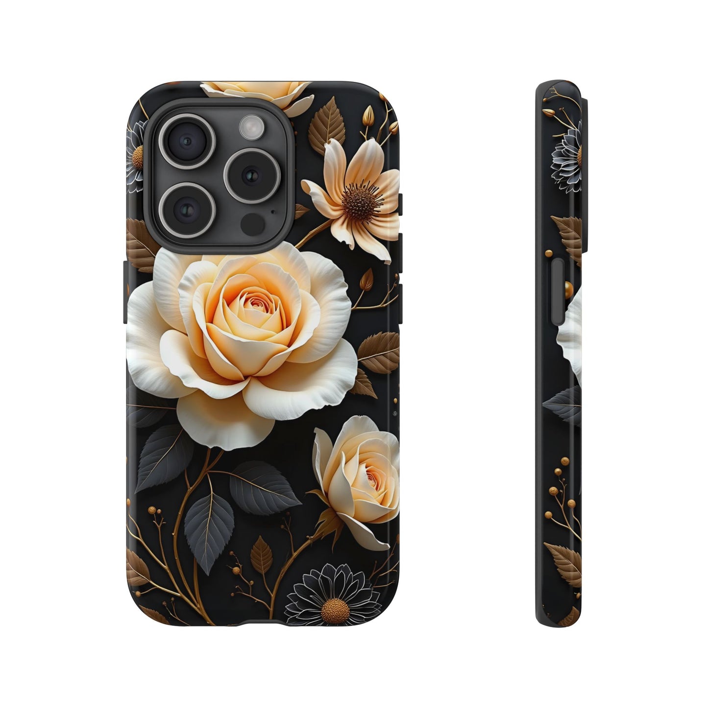 Elegant 3D Floral Design, Botanical Phone Case design for Iphone.