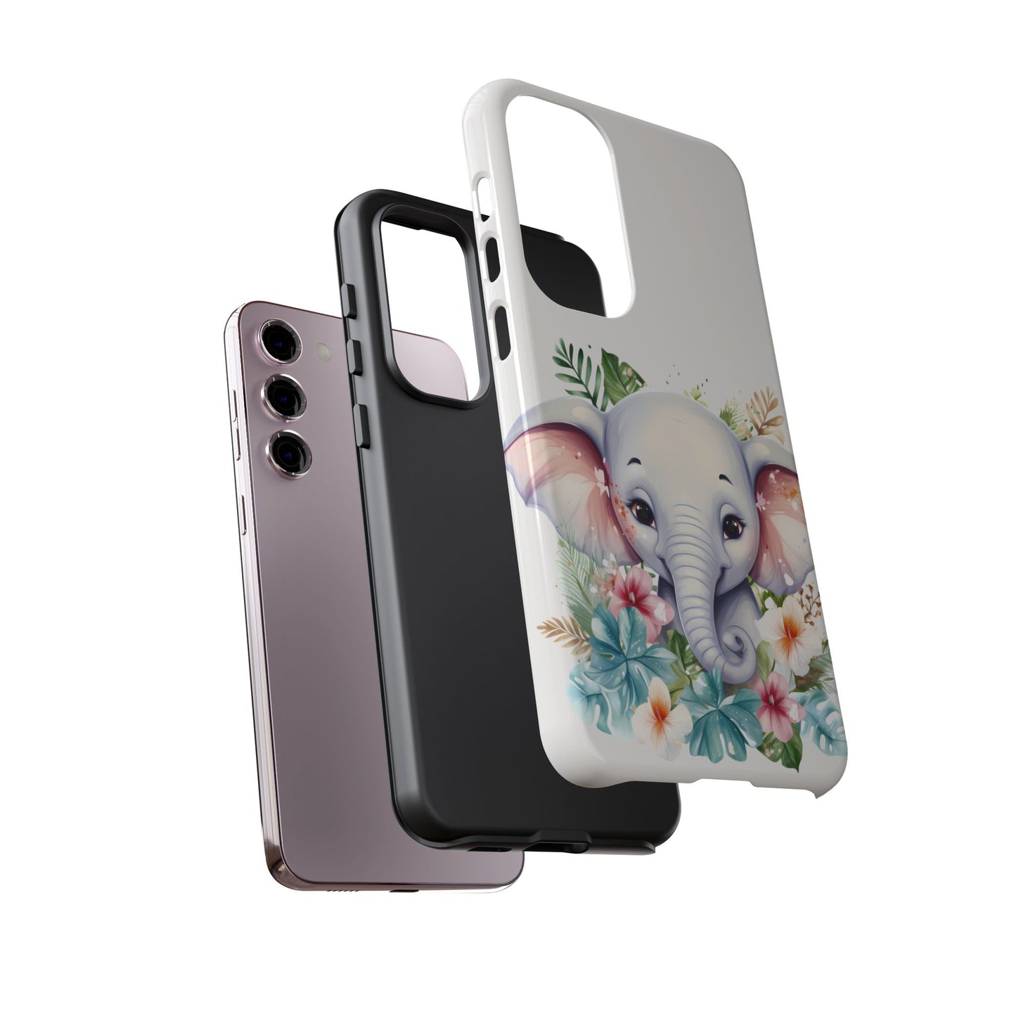 Adorable Baby Elephant Mobile Cover – Floral Fantasy Art