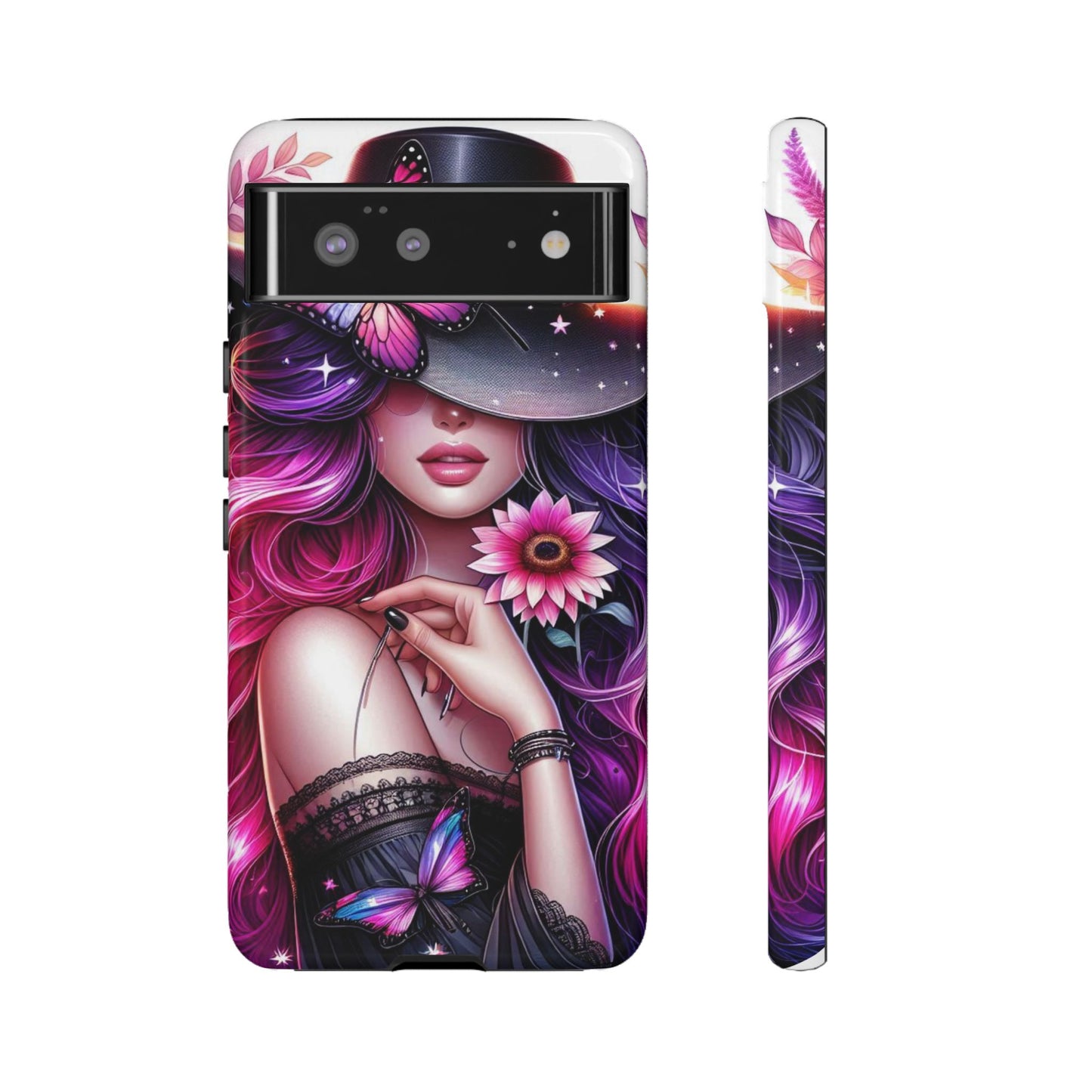Celestial Charm – Cosmic Cowgirl & Butterfly Magic Mobile Cover