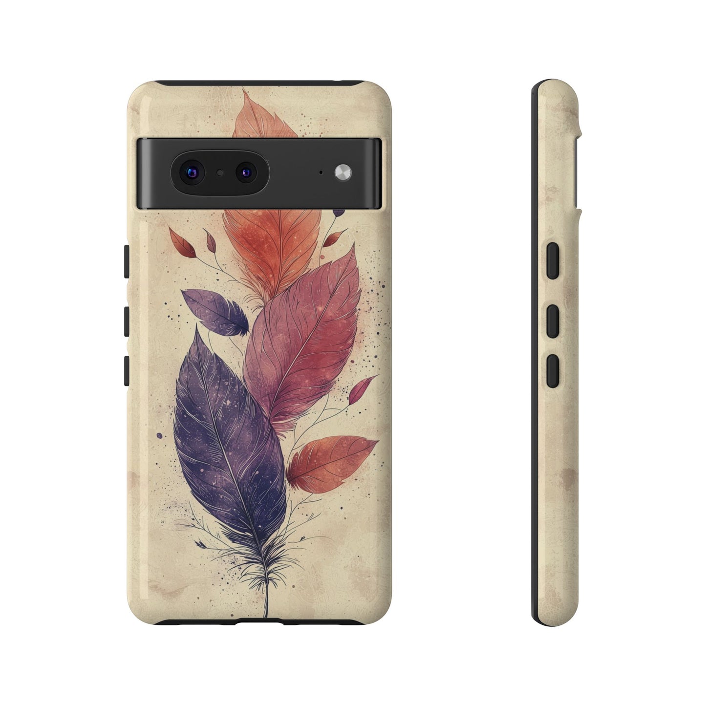 Boho Feather Bloom Phone Case for iPhone, Pixel & Samsung
