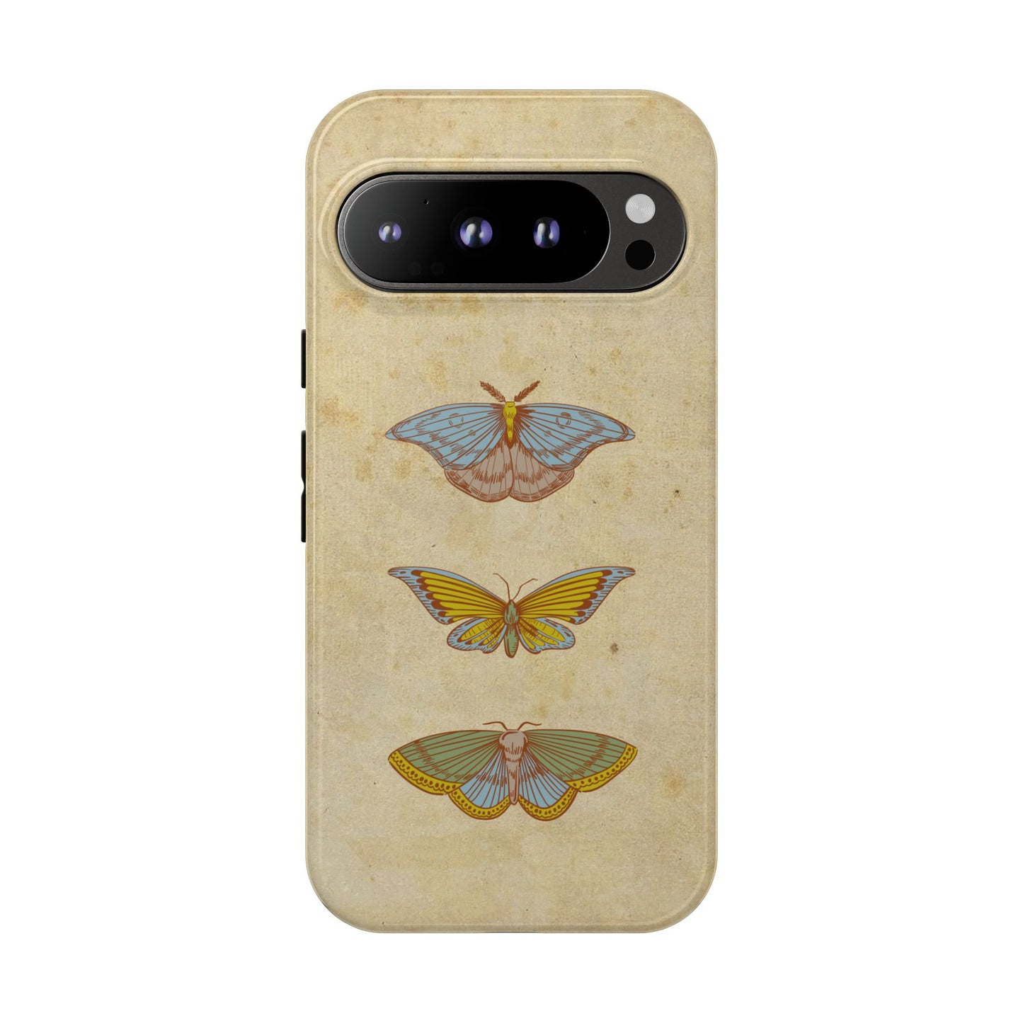 Minimal Vintage Butterfly Phone Case – Aesthetic Beige Background for iPhone, Samsung & Pixel