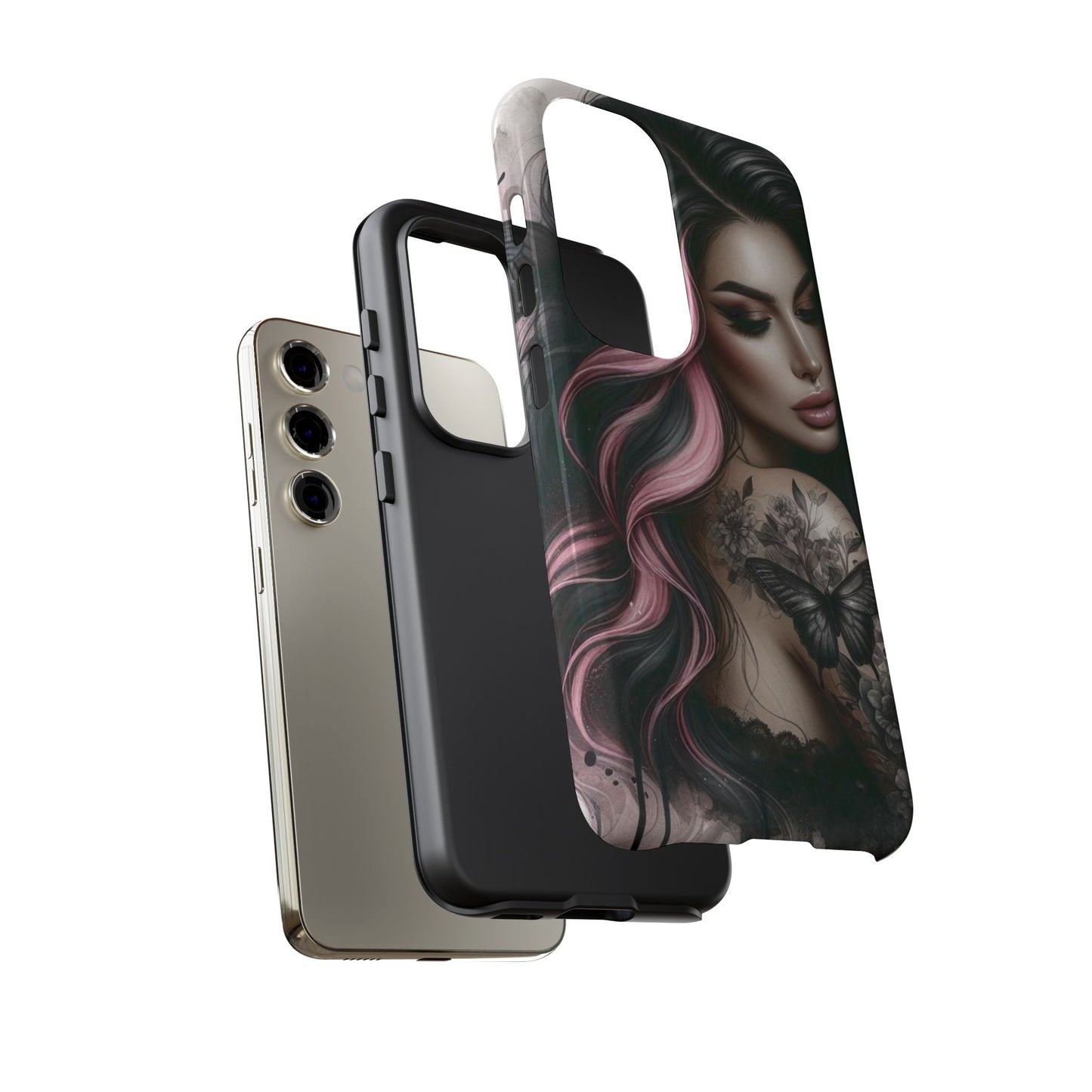 Butterfly Noir – Gothic Beauty & Inked Elegance Mobile Cover