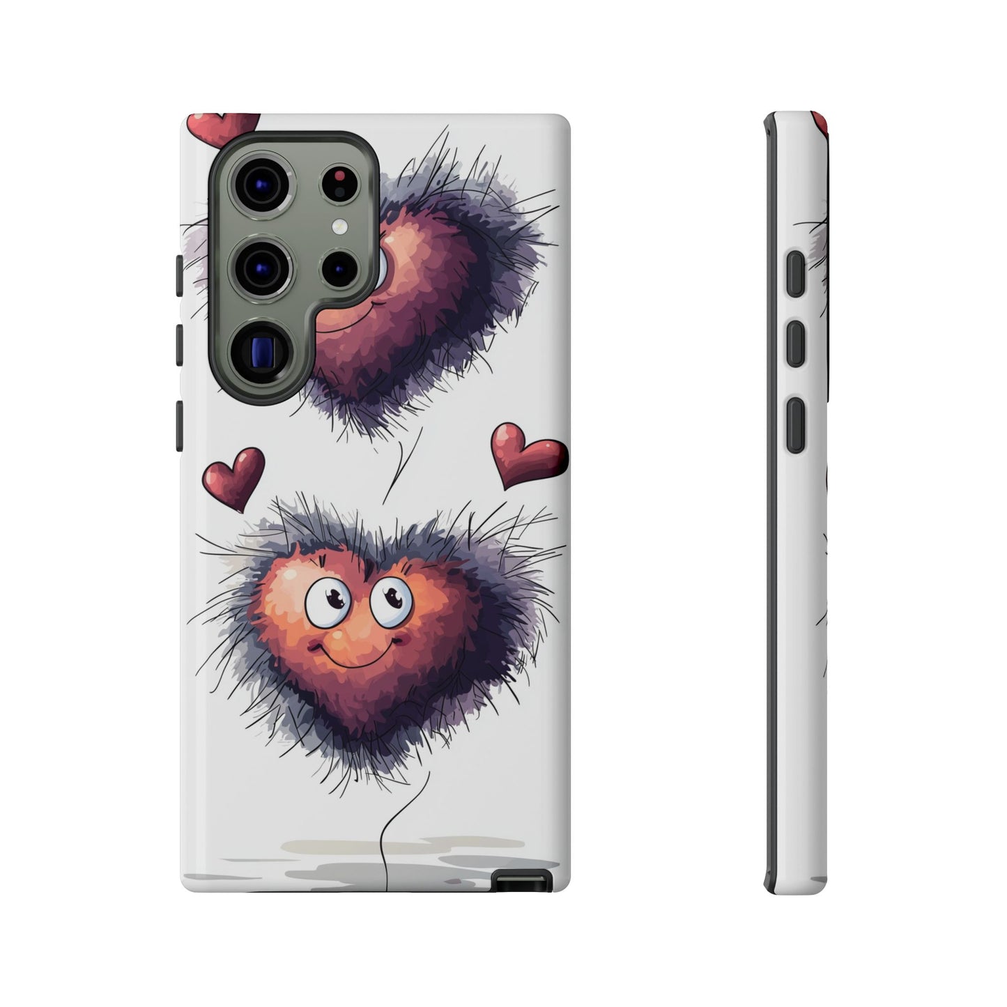 Fuzzy Love Hearts - Cute Anime Phone Case for iPhone, Samsung, Google Pixel