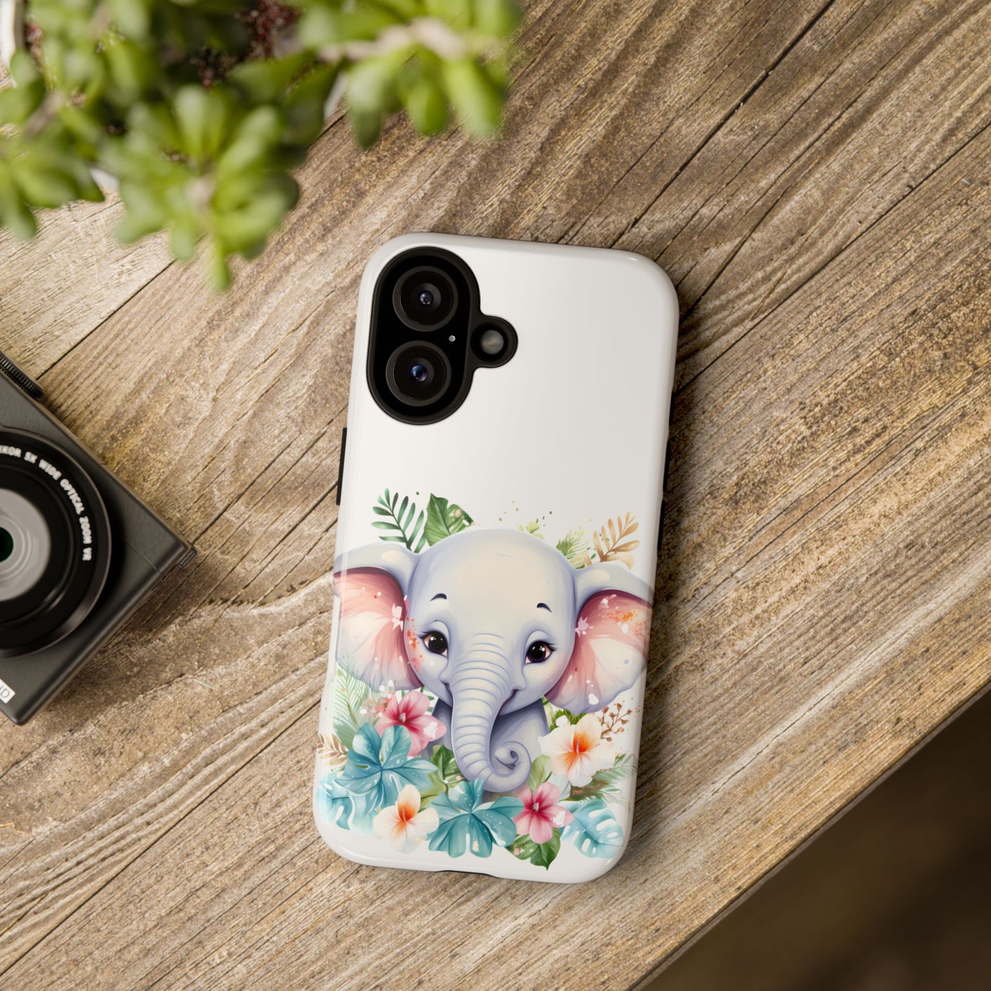 Adorable Baby Elephant Mobile Cover – Floral Fantasy Art