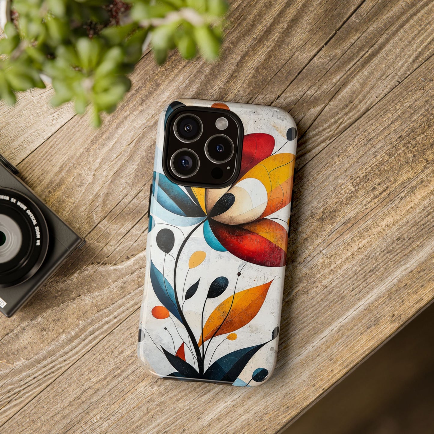 Prism Bloom – Bold Geometric Floral Case for iPhone, Pixel & Samsung