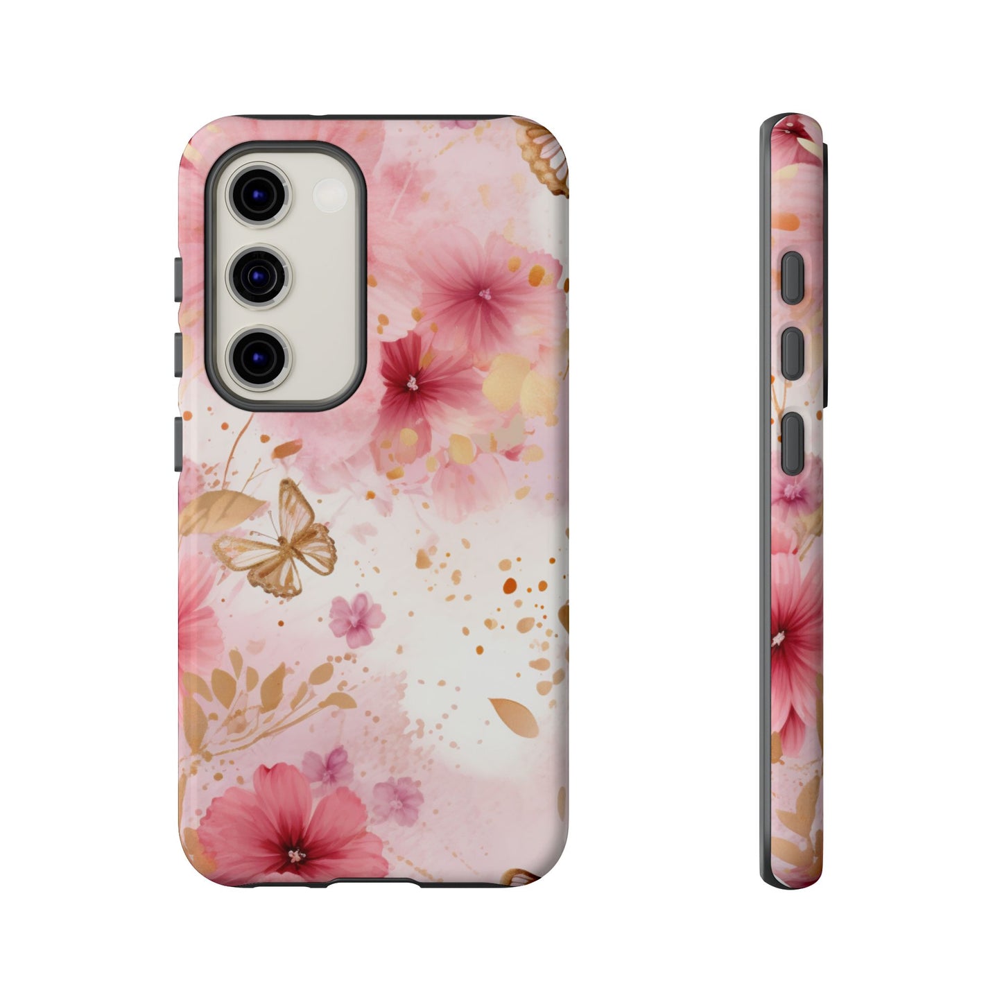 Blush Elegance Floral Mobile Case