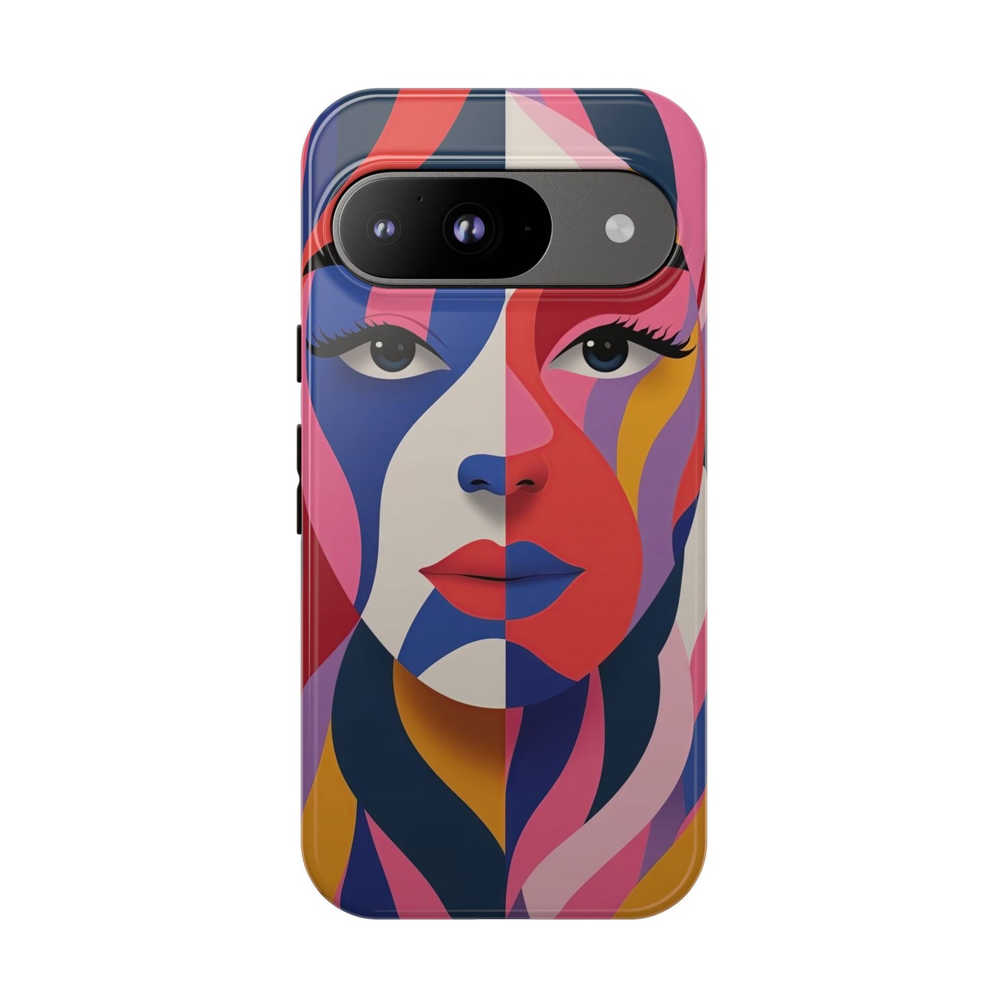 Abstract Portrait Phone Case - Vibrant Colors for iPhone, Google Pixel, and Samsung