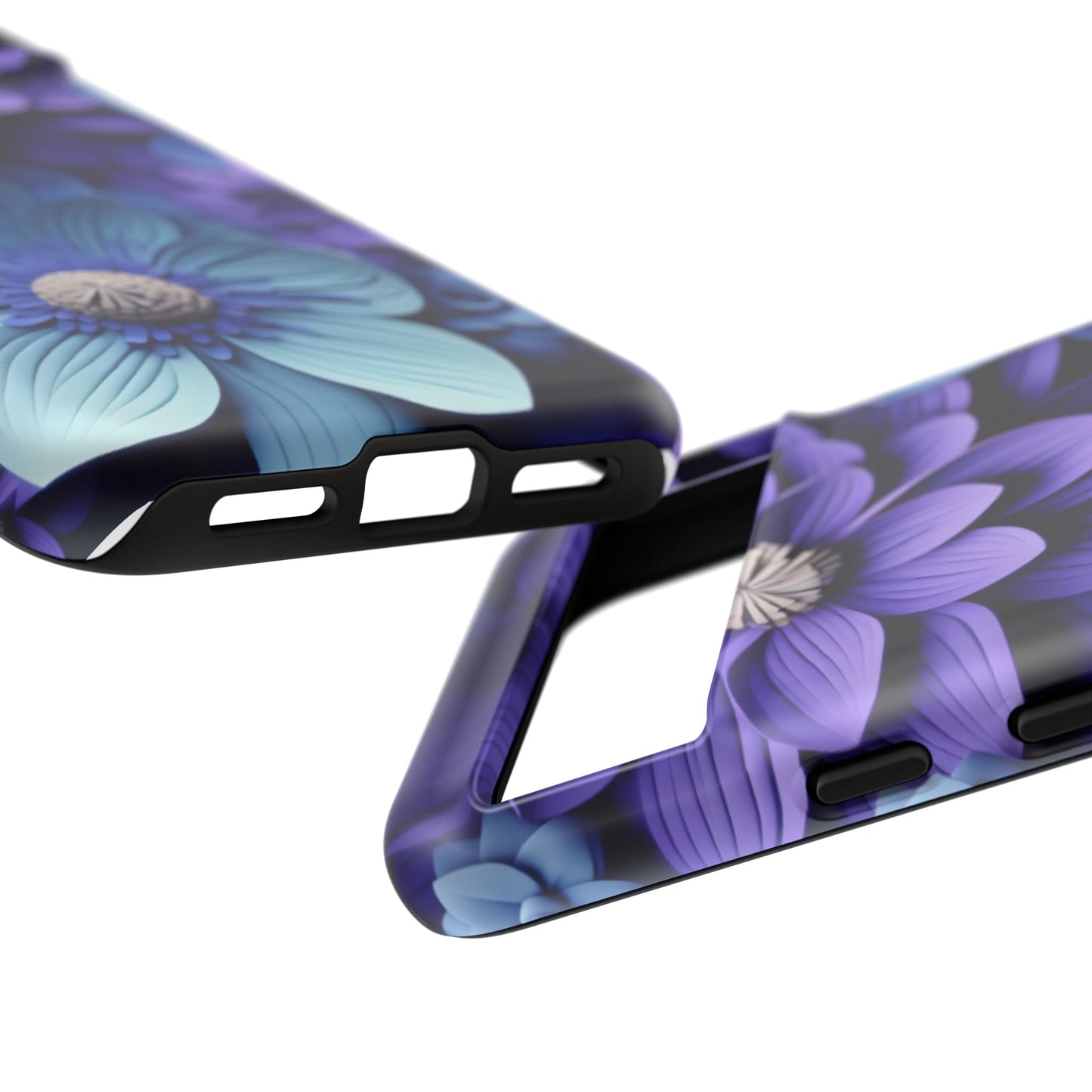 Royal Blue Floral Phone Case – Elegant & Luxurious Design