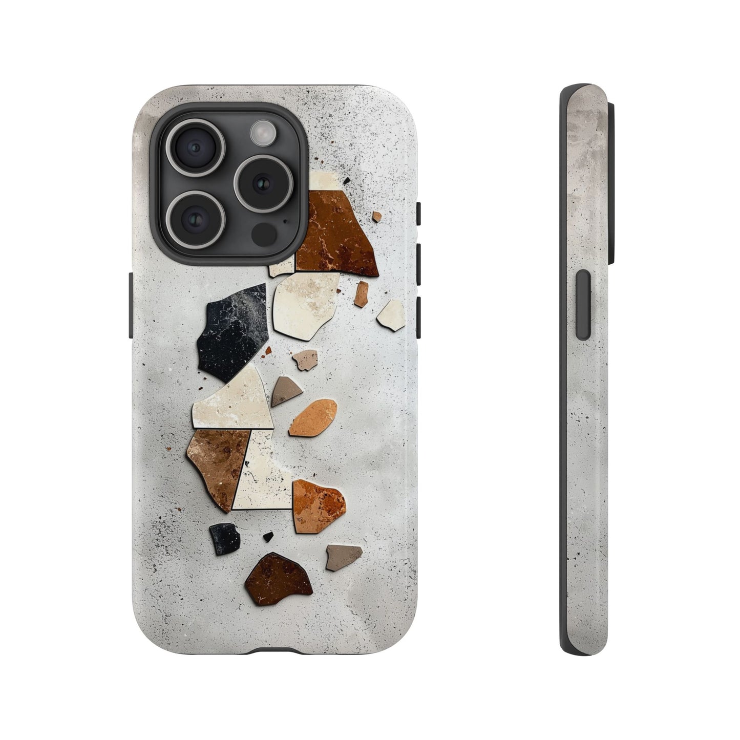 Modern Terrazzo Fragments Phone Case β Earthy & Minimalist for iPhone, google Pixel & Samsung