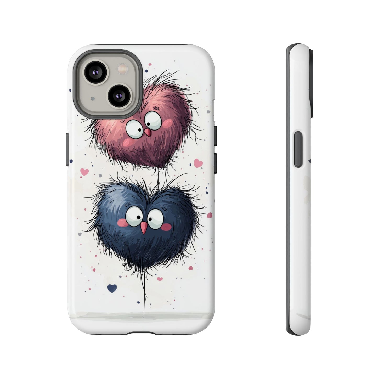 Fluffy Love Duo - Cute Anime Phone Case for iPhone, Samsung, Google Pixel