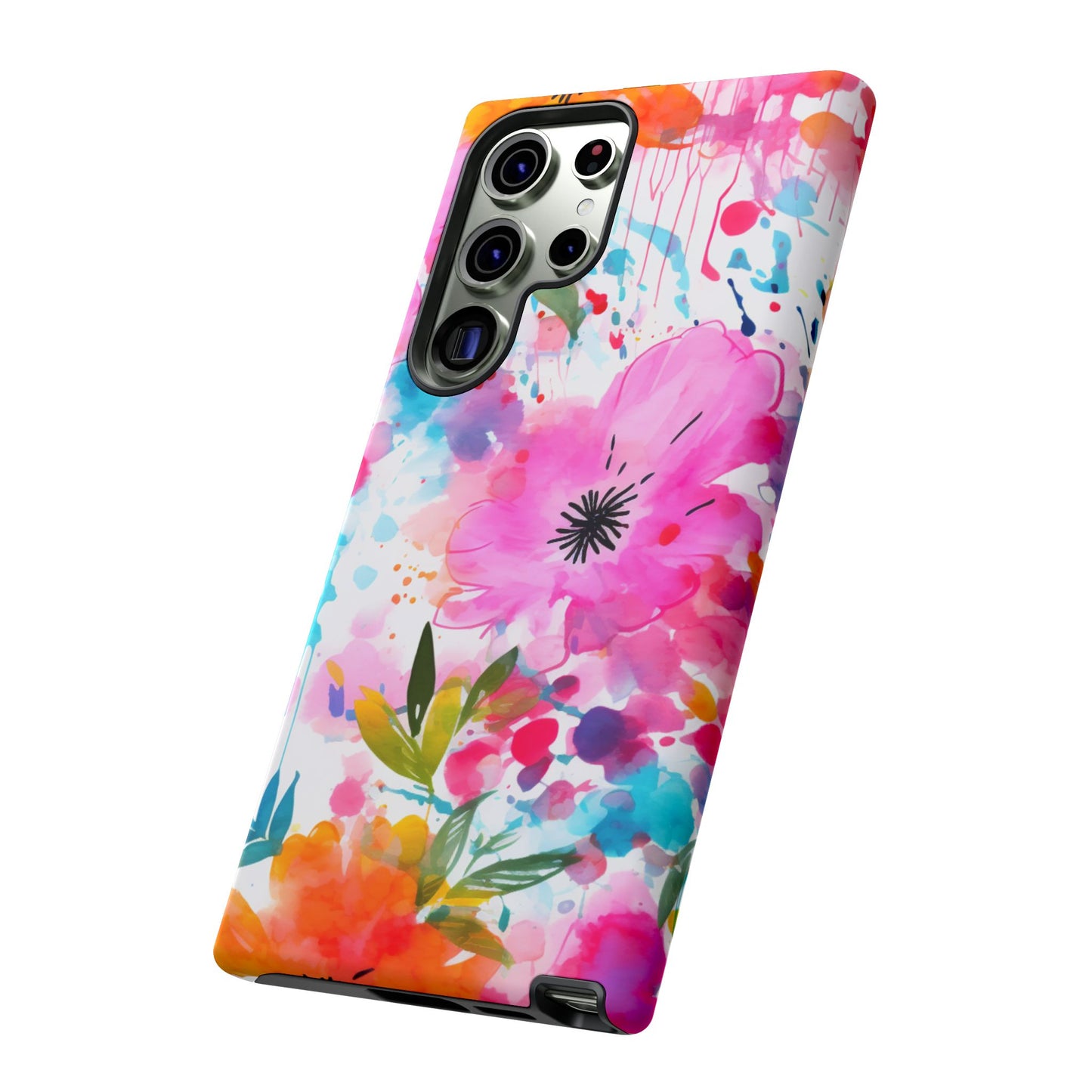 Vibrant Watercolor Floral Phone Case – Artistic & Colorful Design
