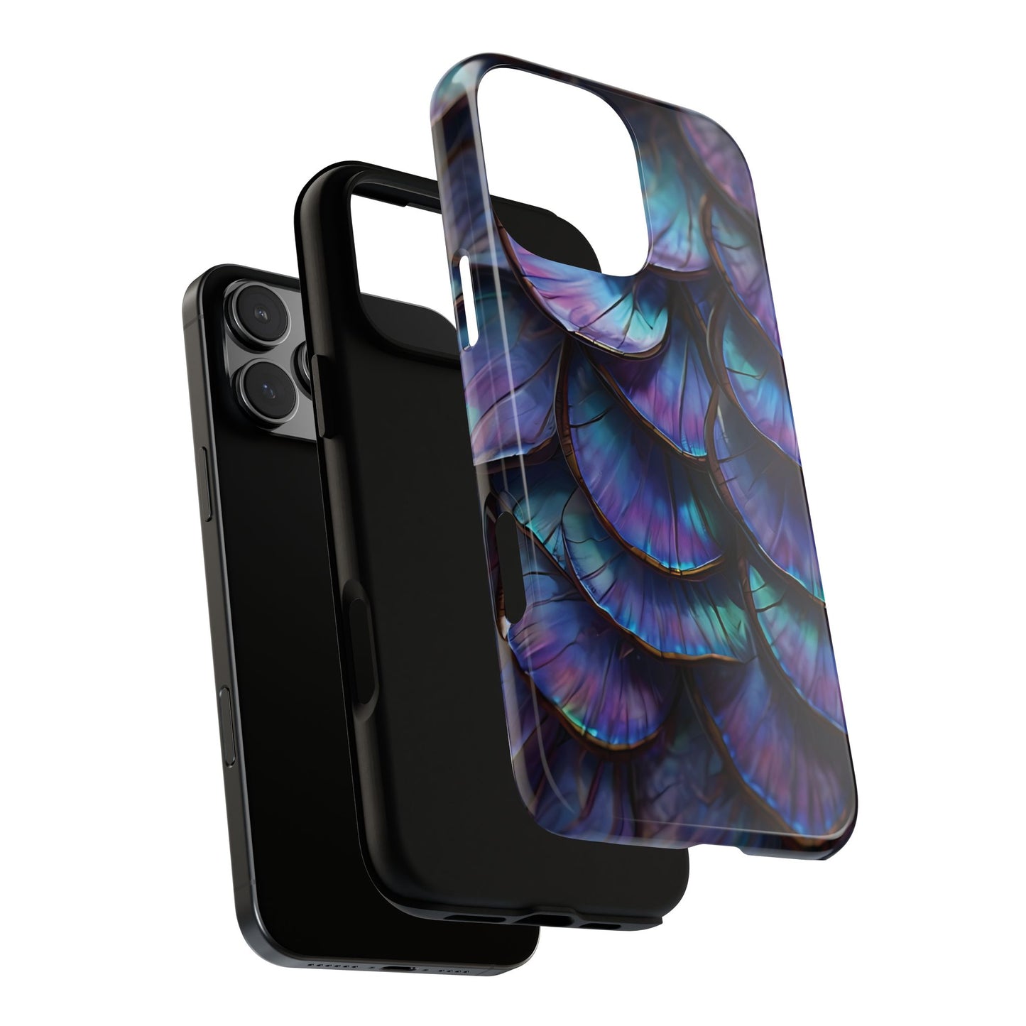 Abstract Macro Shot of Iridescent Butterfly Fish Scales Phone Case Design