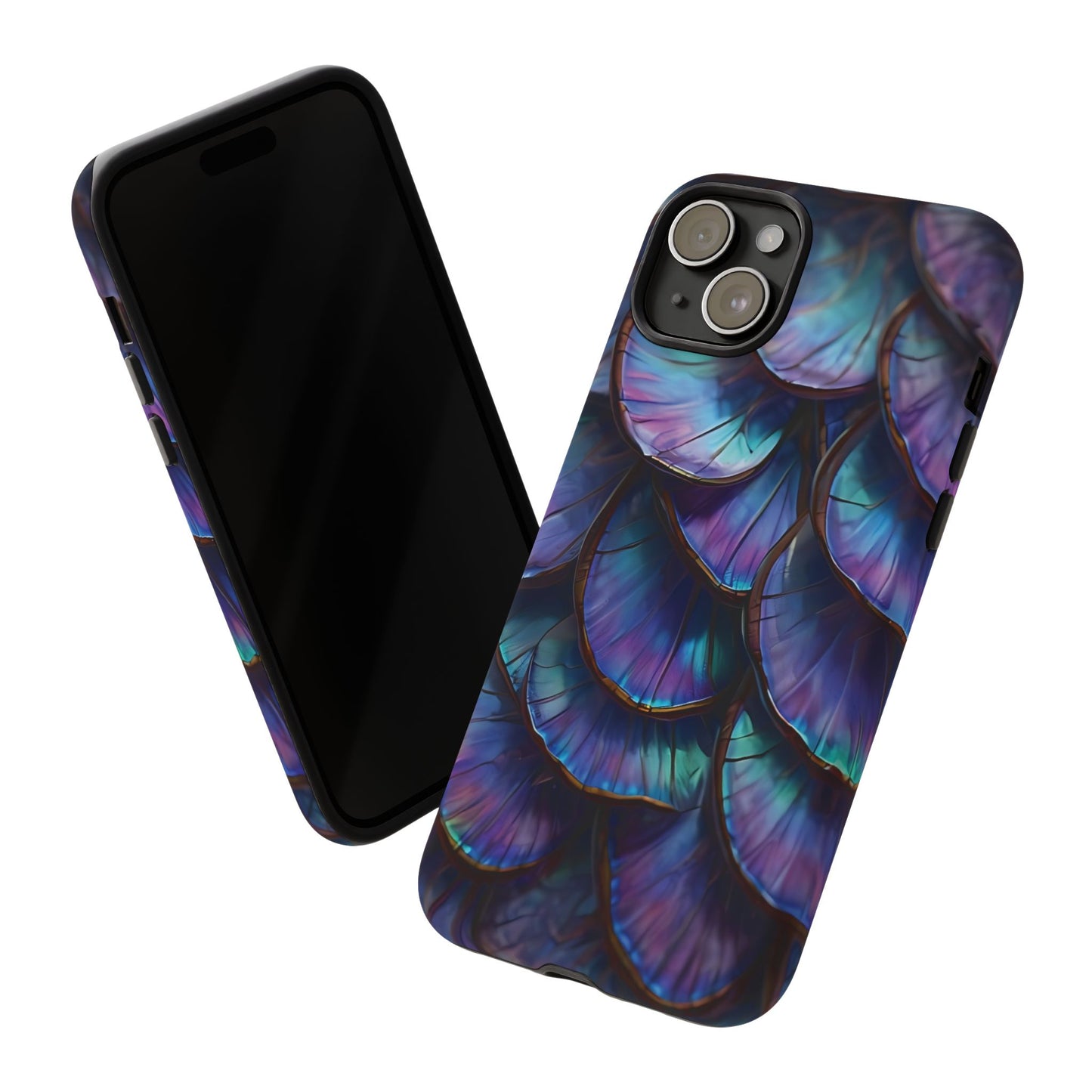 Abstract Macro Shot of Iridescent Butterfly Fish Scales Phone Case Design