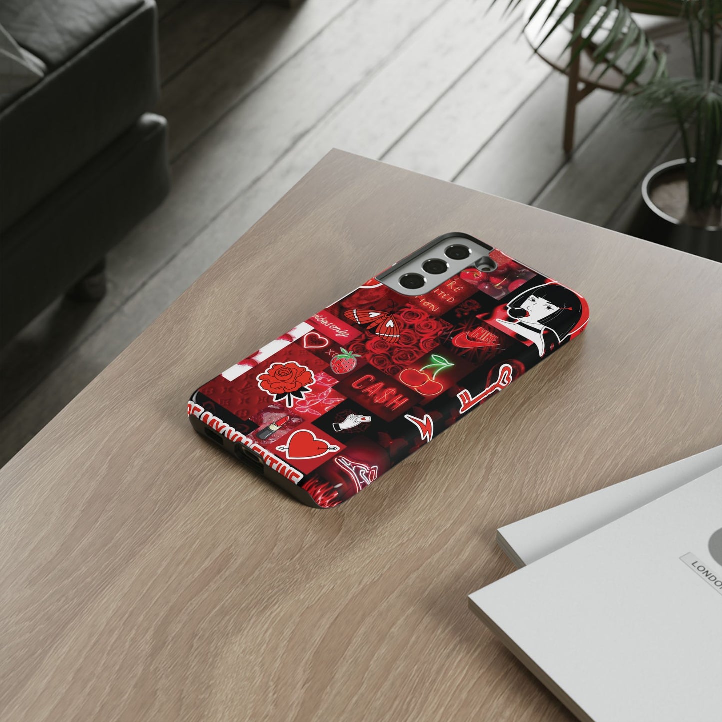 Red Pop Art Neon Vibes Phone Case