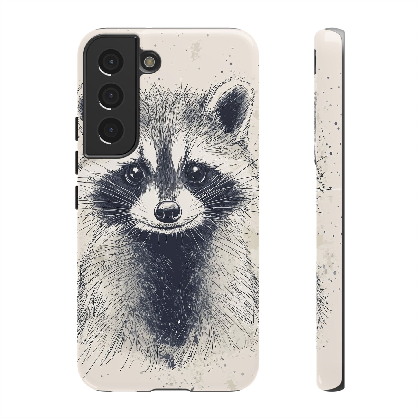 Midnight Mischief: Raccoon Portrait Phone Case for iPhone, Samsung & Pixel