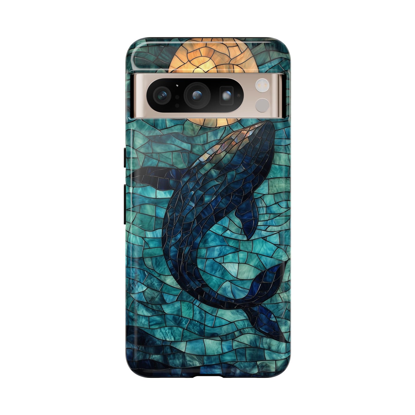 Ocean Dream – Mosaic Glass Whale Phone Case for iPhone, Samsung & Pixel