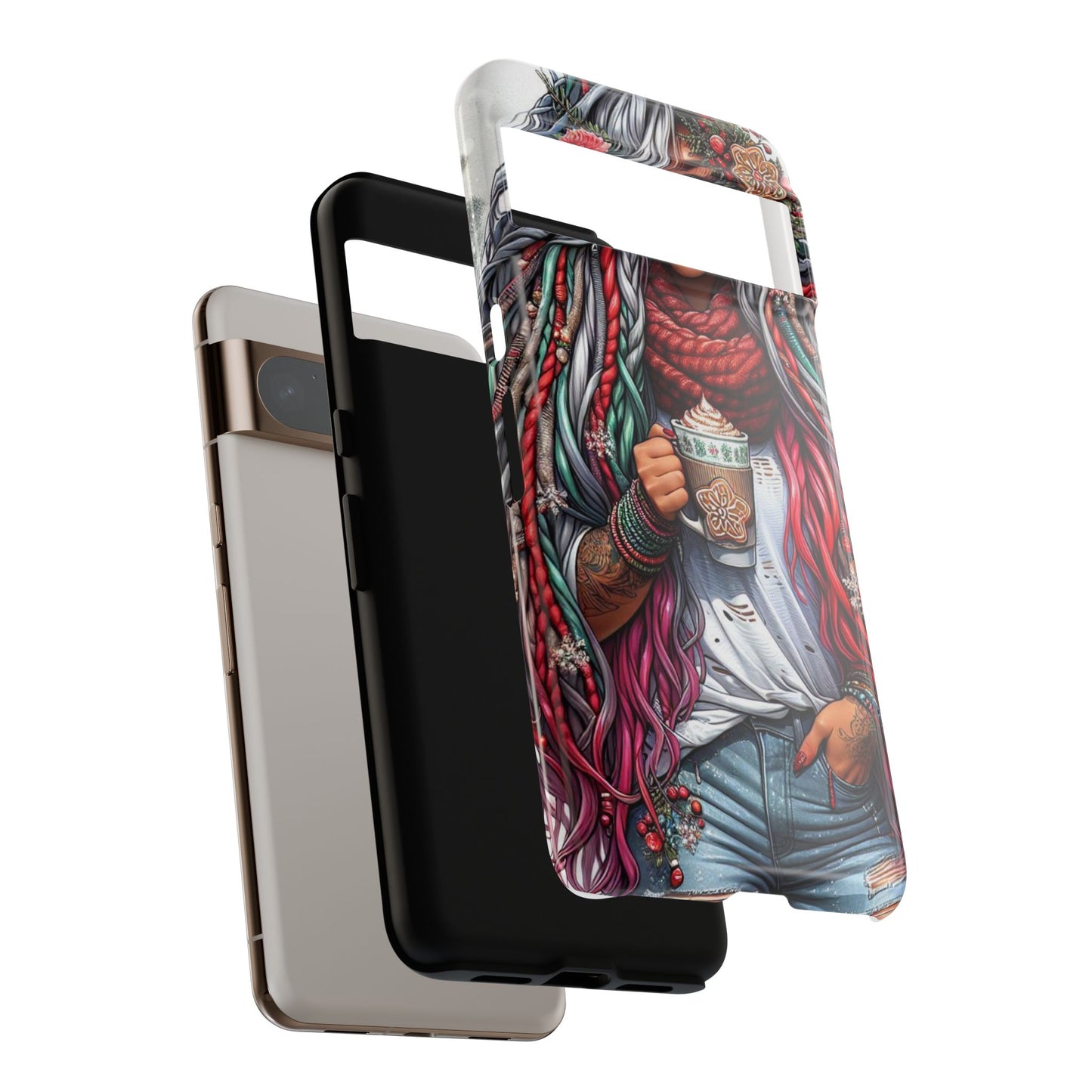 Boho Winter Queen – Cozy Dreads & Holiday Vibes Mobile Cover