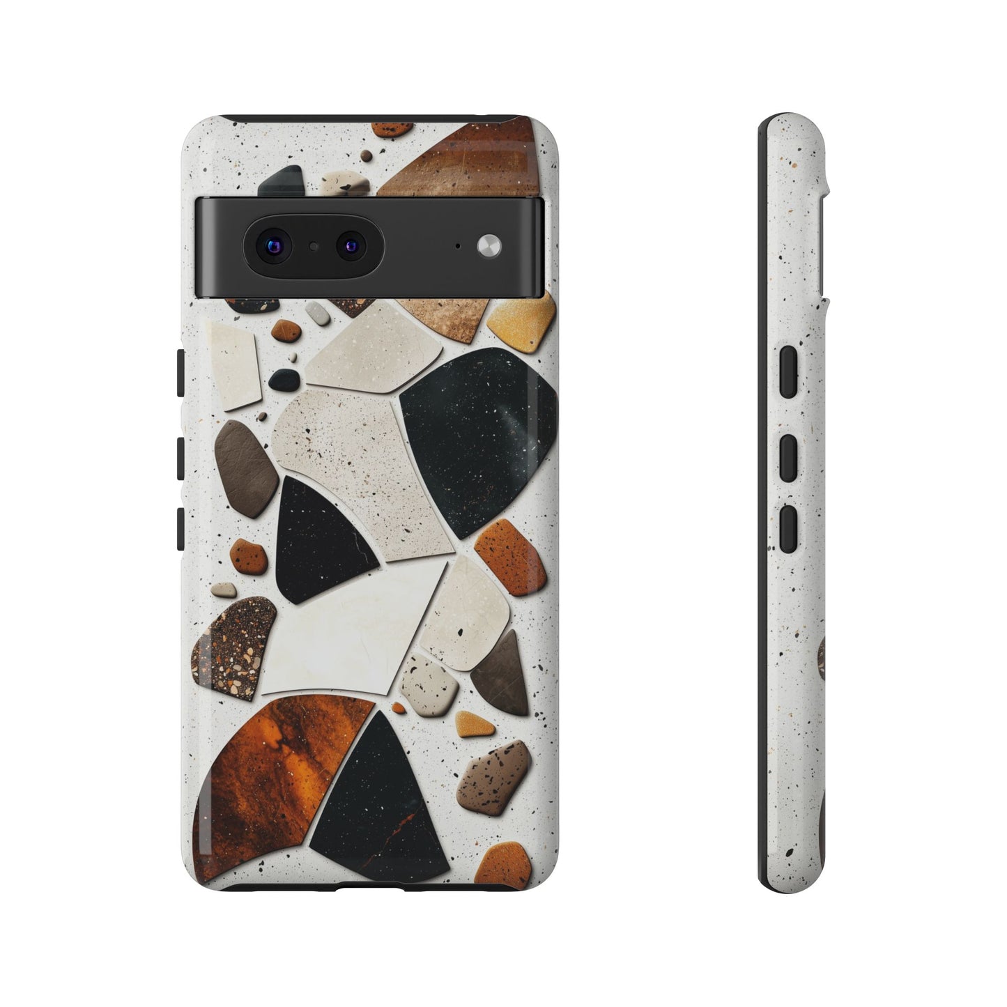 Earthy Terrazzo Abstract Phone Case β Natural & Bold for iPhone, google Pixel & Samsung