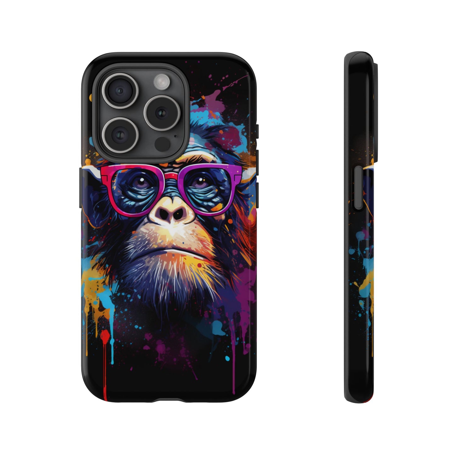 Grafitti Monkey Print Phone Case - iPhone, Samsung & Google Pixel Cover - Artistic Phone Case, Animal Lover Gift