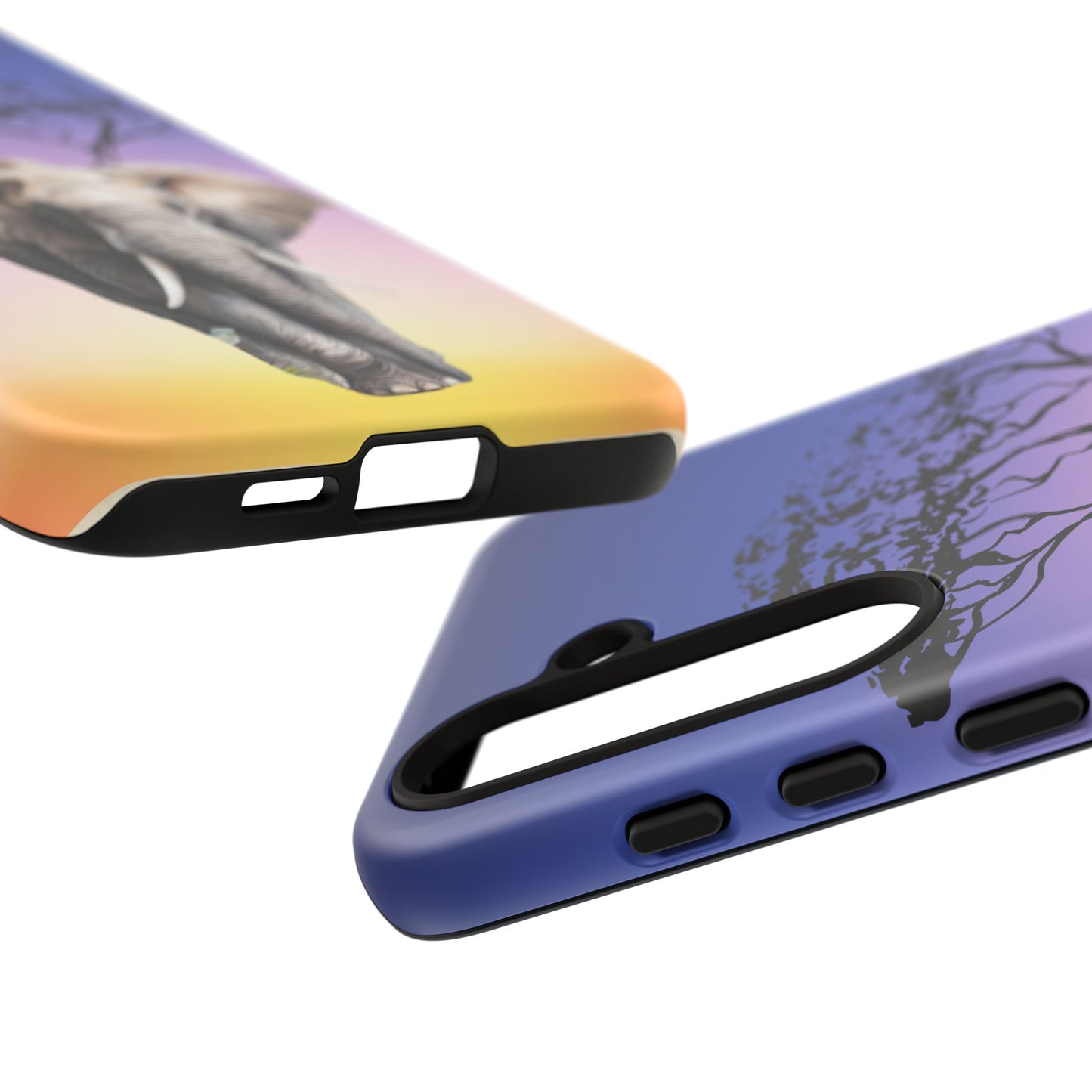 Surreal Elephant Tree Mobile Cover – Dreamy Sunset Fantasy