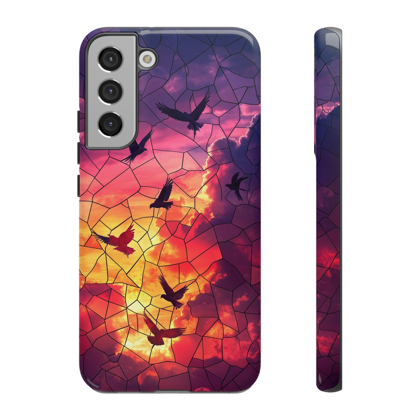 Chorus of Flight – Mosaic Birds Phone Case for iPhone, Samsung & Pixel