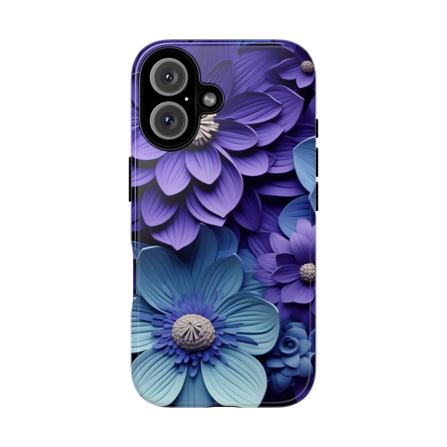 Royal Blue Floral Phone Case – Elegant & Luxurious Design