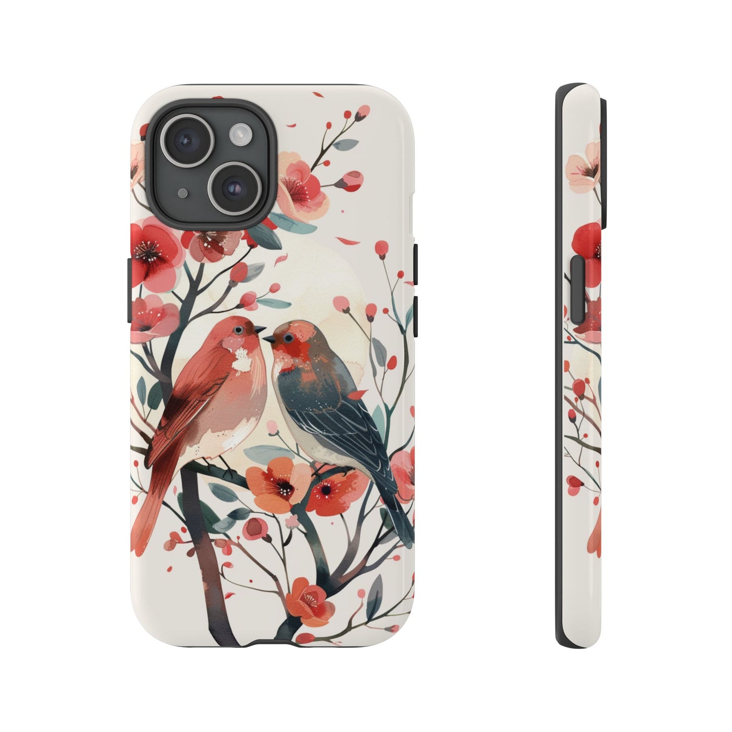 Floral Birds Phone Case β Elegant Nature-Inspired Design for iPhone, Samsung & Google Pixel