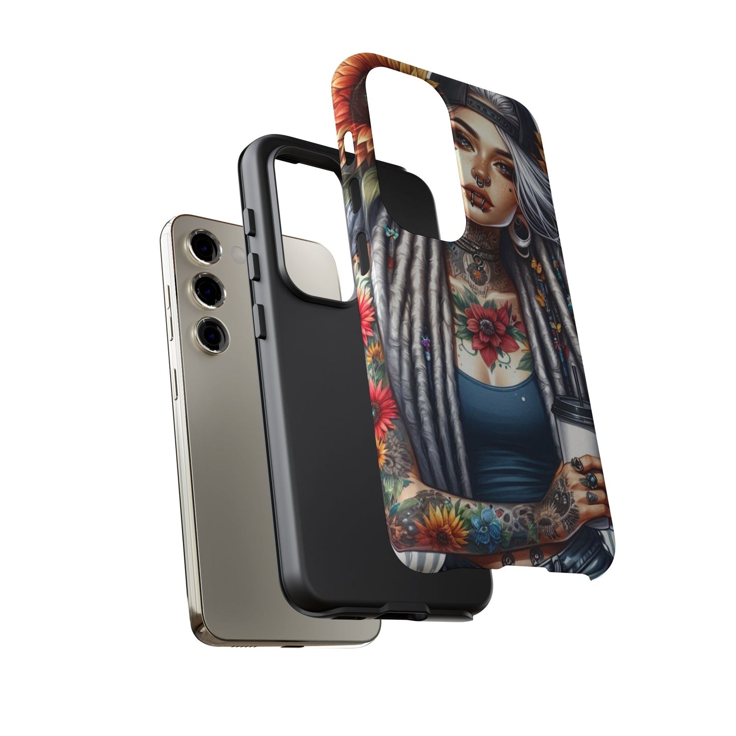 Sunflower Queen – Boho Rebel Tattoo Mobile Cover