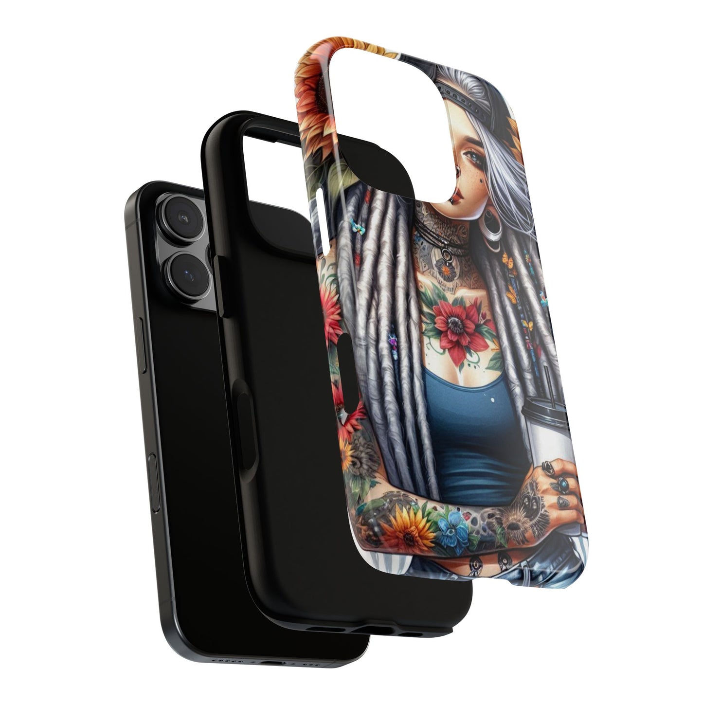 Sunflower Queen – Boho Rebel Tattoo Mobile Cover